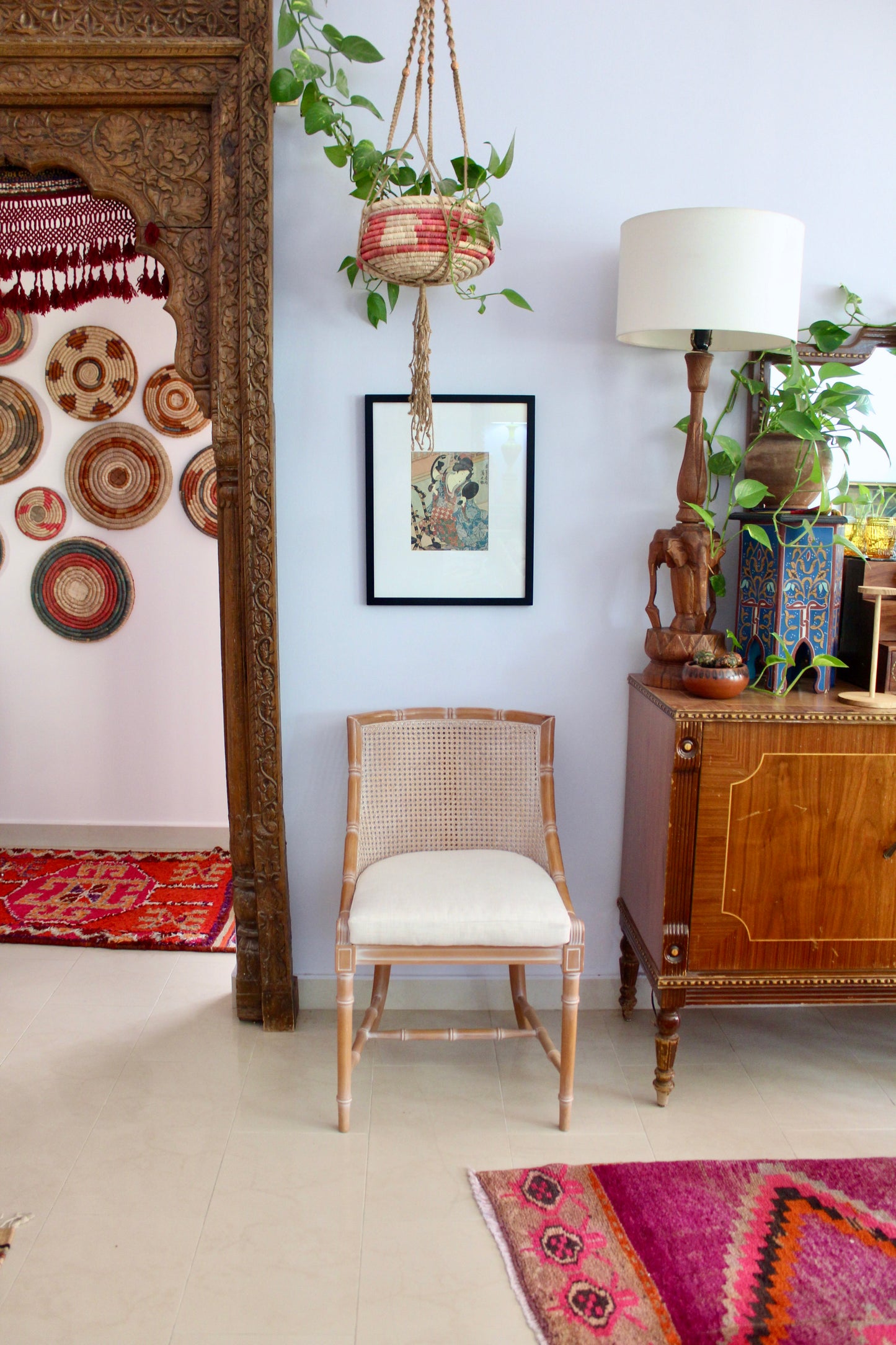 Louis XVI Faux Bamboo Cane Chair