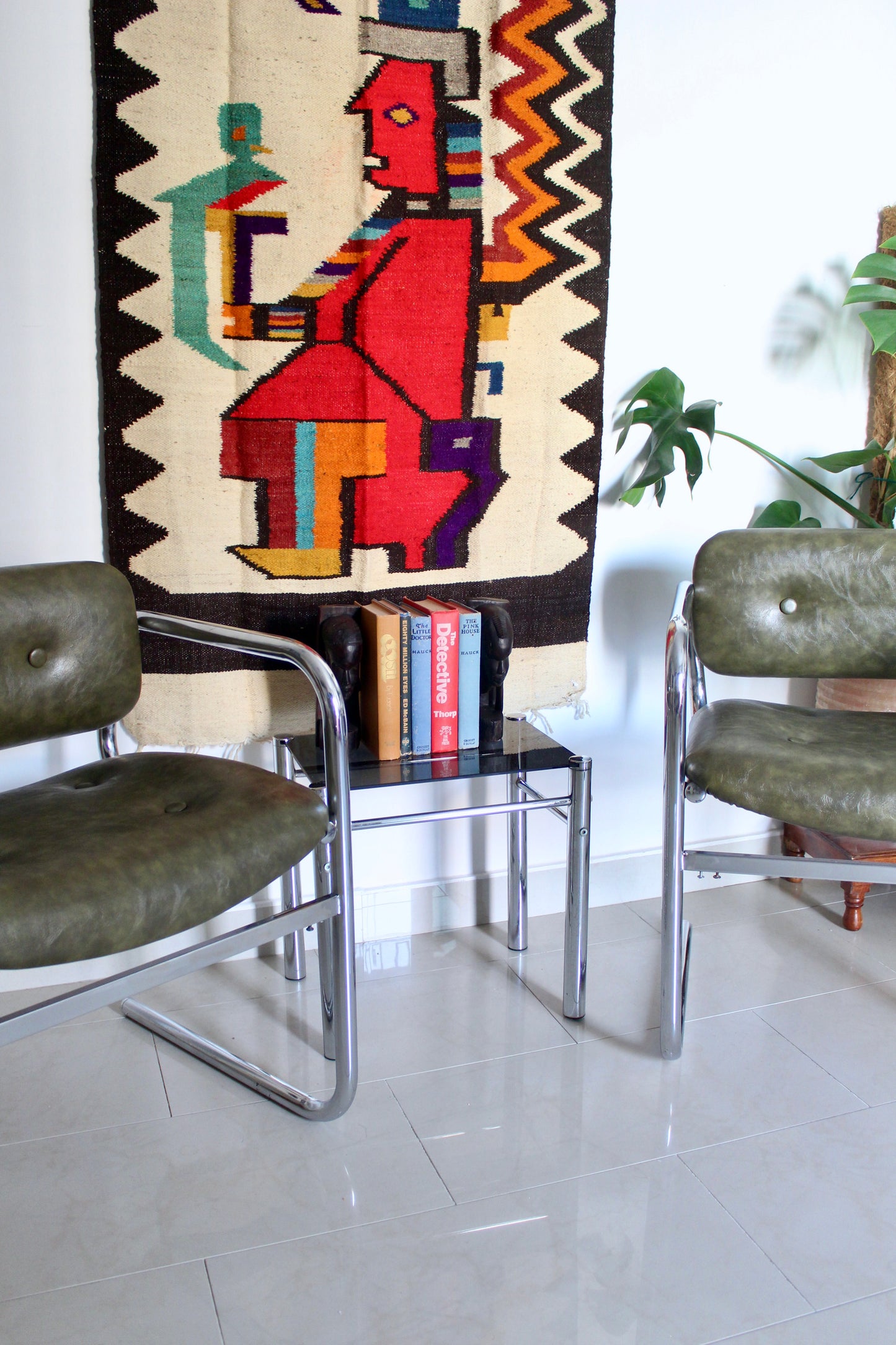1970s English Lounge Chairs - Olive