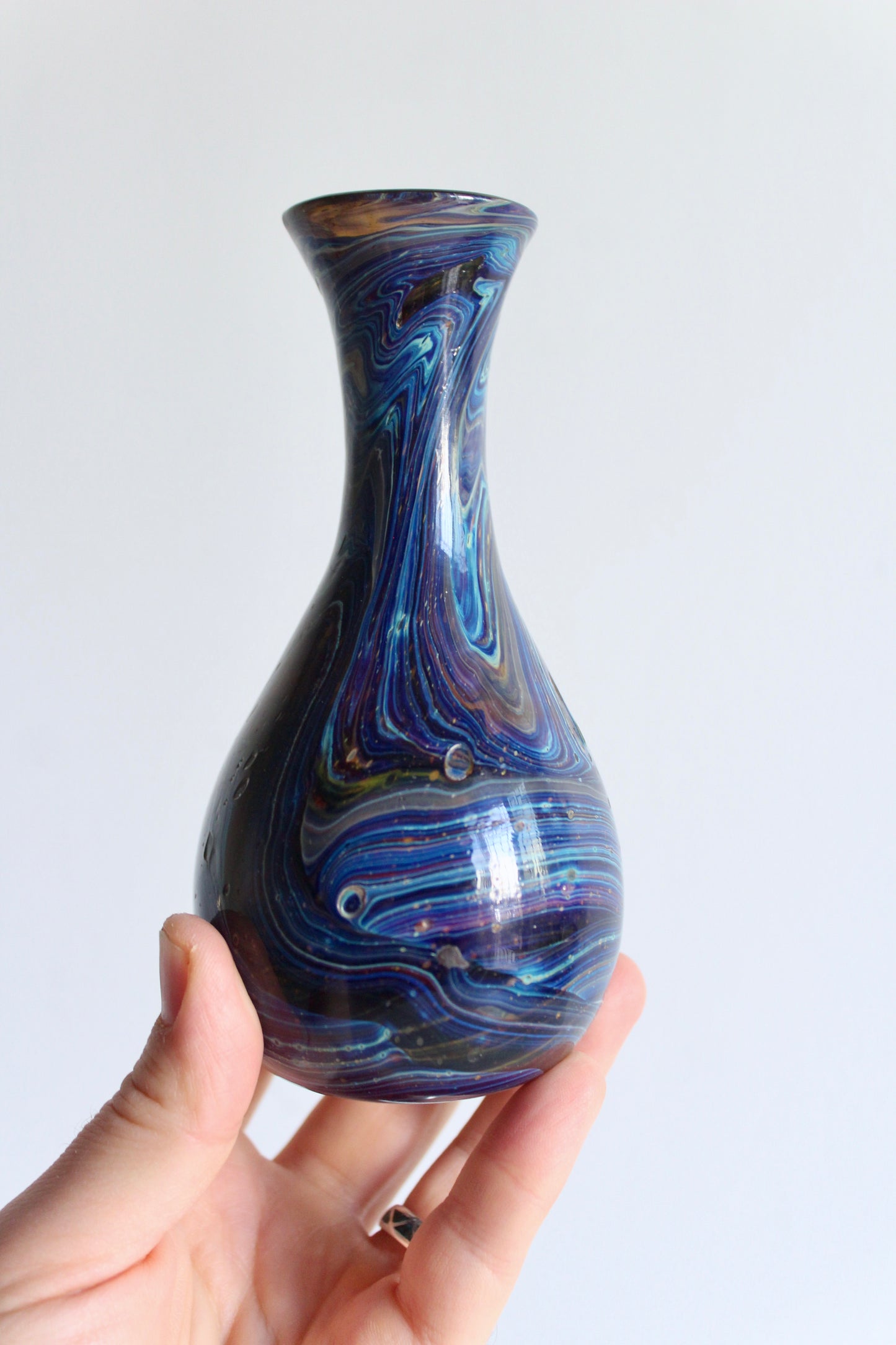 Mid Century Murano Style Handblown Bud Vases