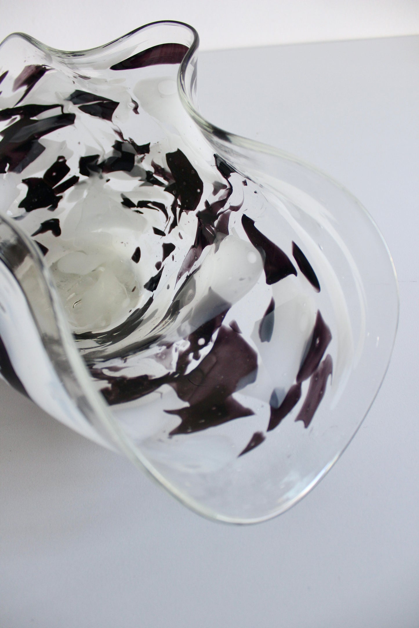 Large Freeform Studio Art Glass Centerpiece Bowl