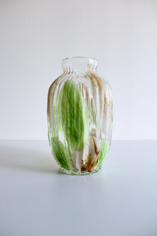 Vintage Italian Art Glass Botanical Vase