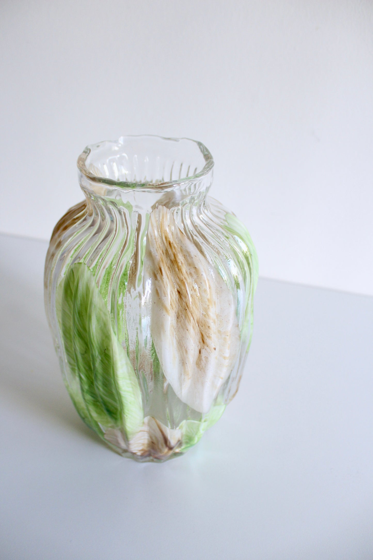 Vintage Italian Art Glass Botanical Vase