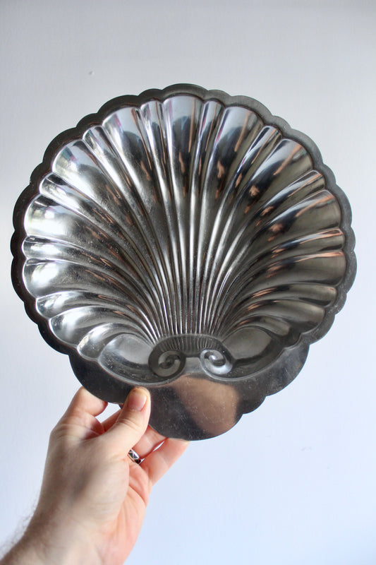 Vintage Japanese Stainless Steel Shell Dish