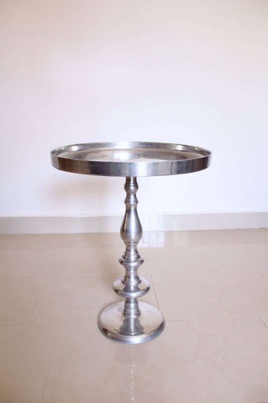 Vintage Indian Aluminum Side Table
