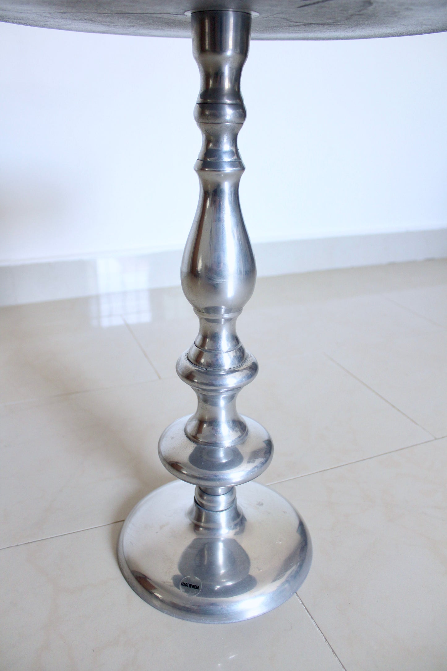 Vintage Indian Aluminum Side Table