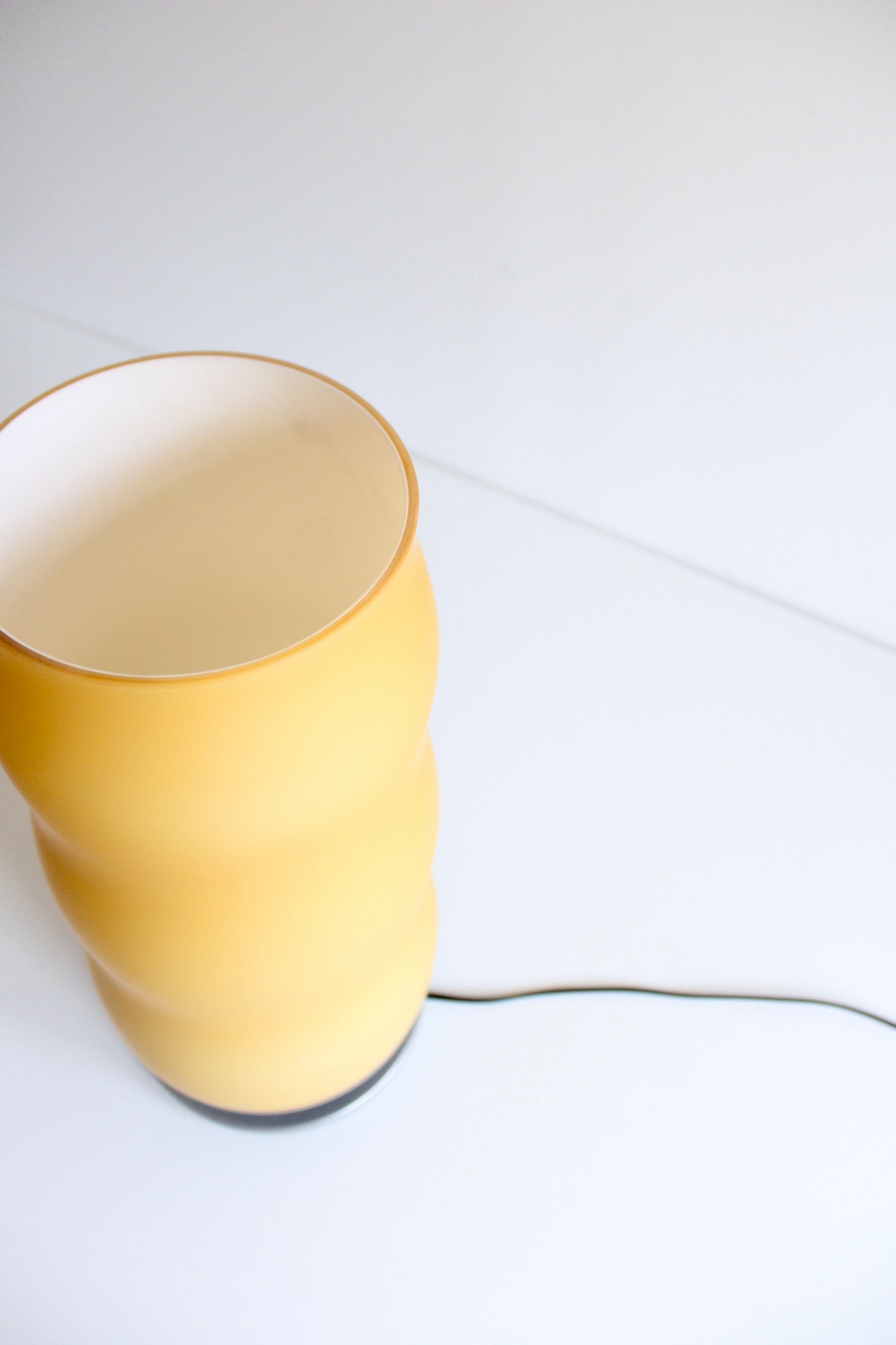 Y2K Italian Penta “Bodona” Opaline Glass Table Lamp by Umberto Asnago