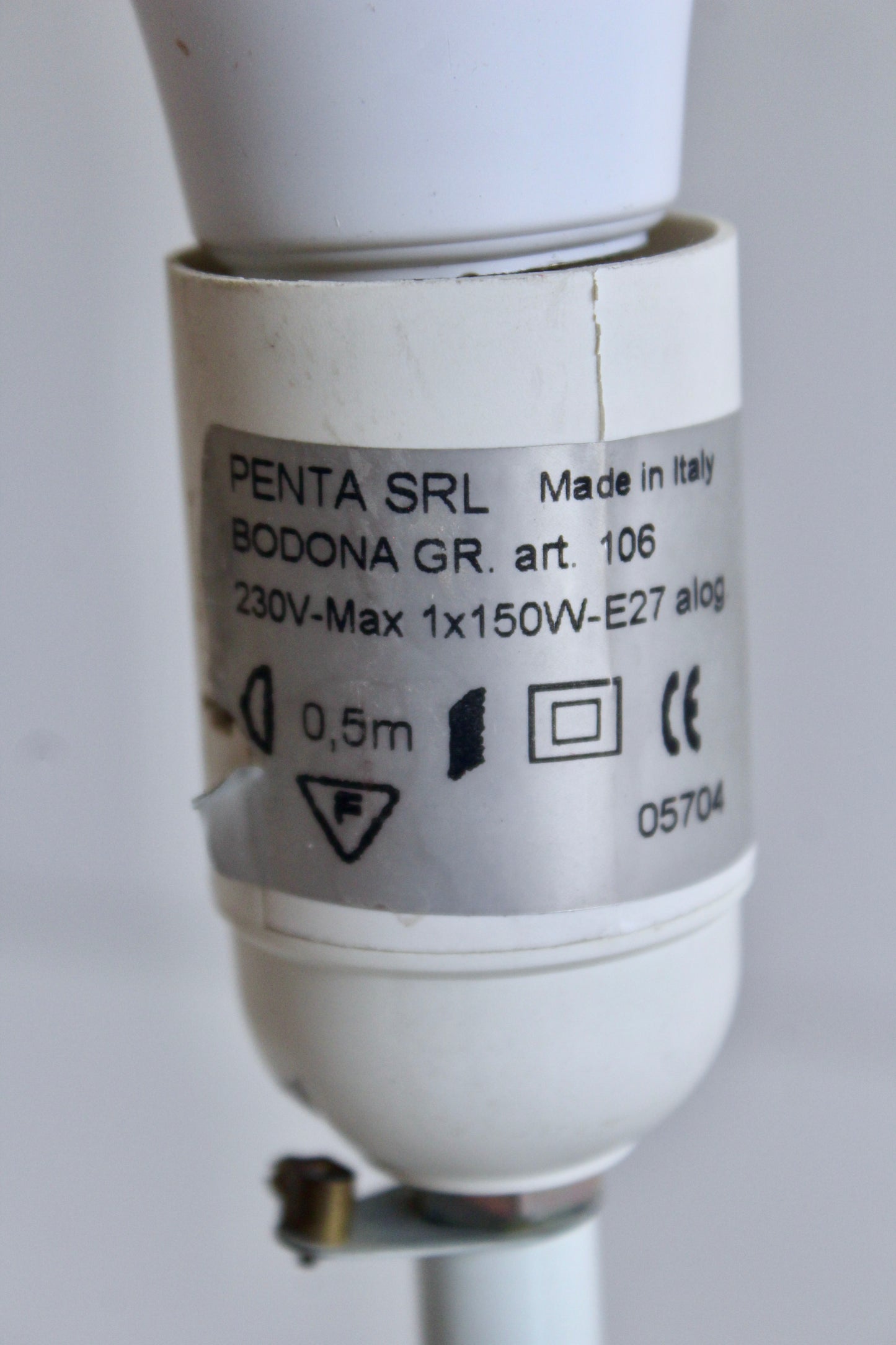 Y2K Italian Penta “Bodona” Opaline Glass Table Lamp by Umberto Asnago