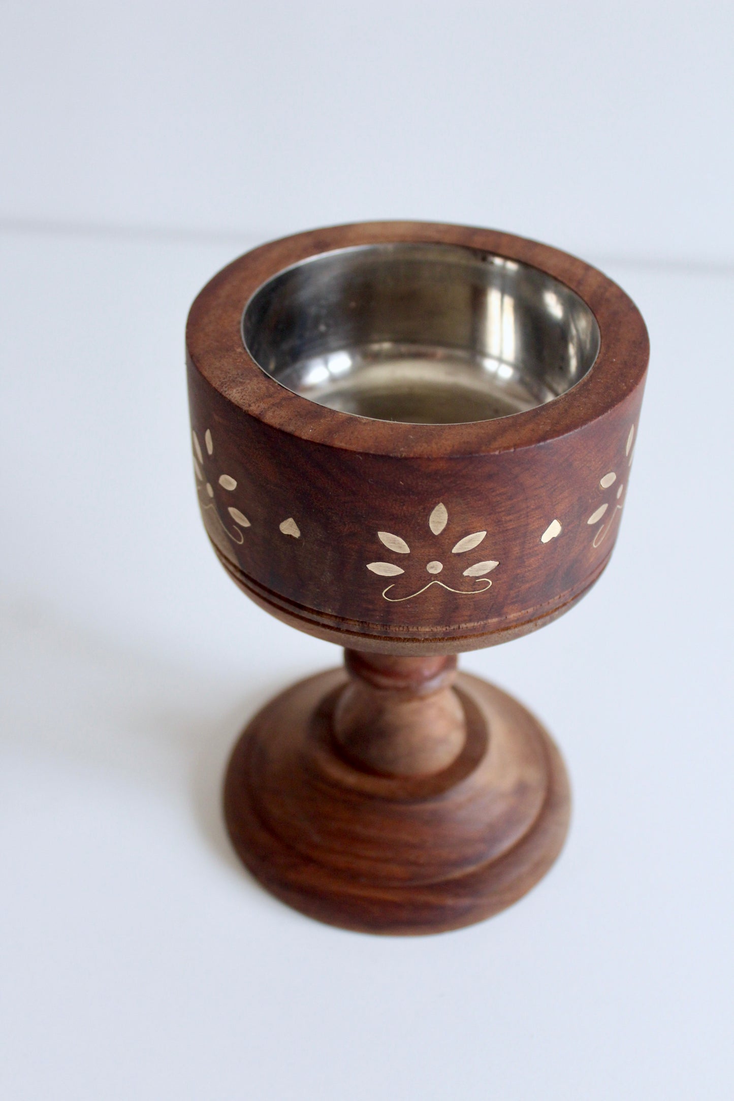 Vintage Indian Rosewood Mubkhar
