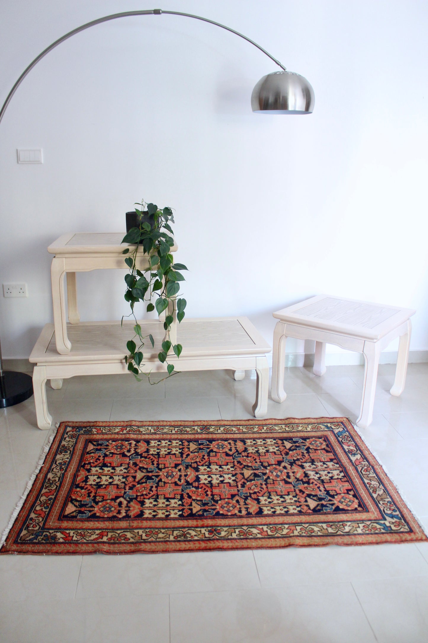 Vintage Malaysian Ming-Style Coffee & Side Table Set