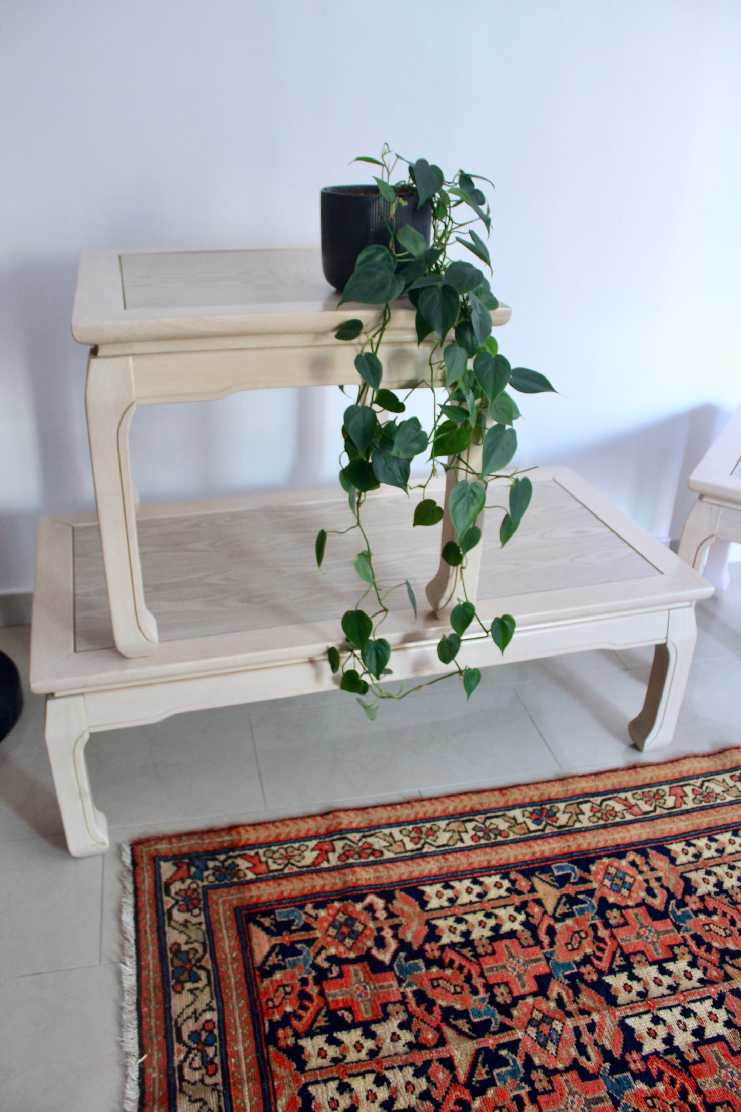 Vintage Malaysian Ming-Style Coffee & Side Table Set