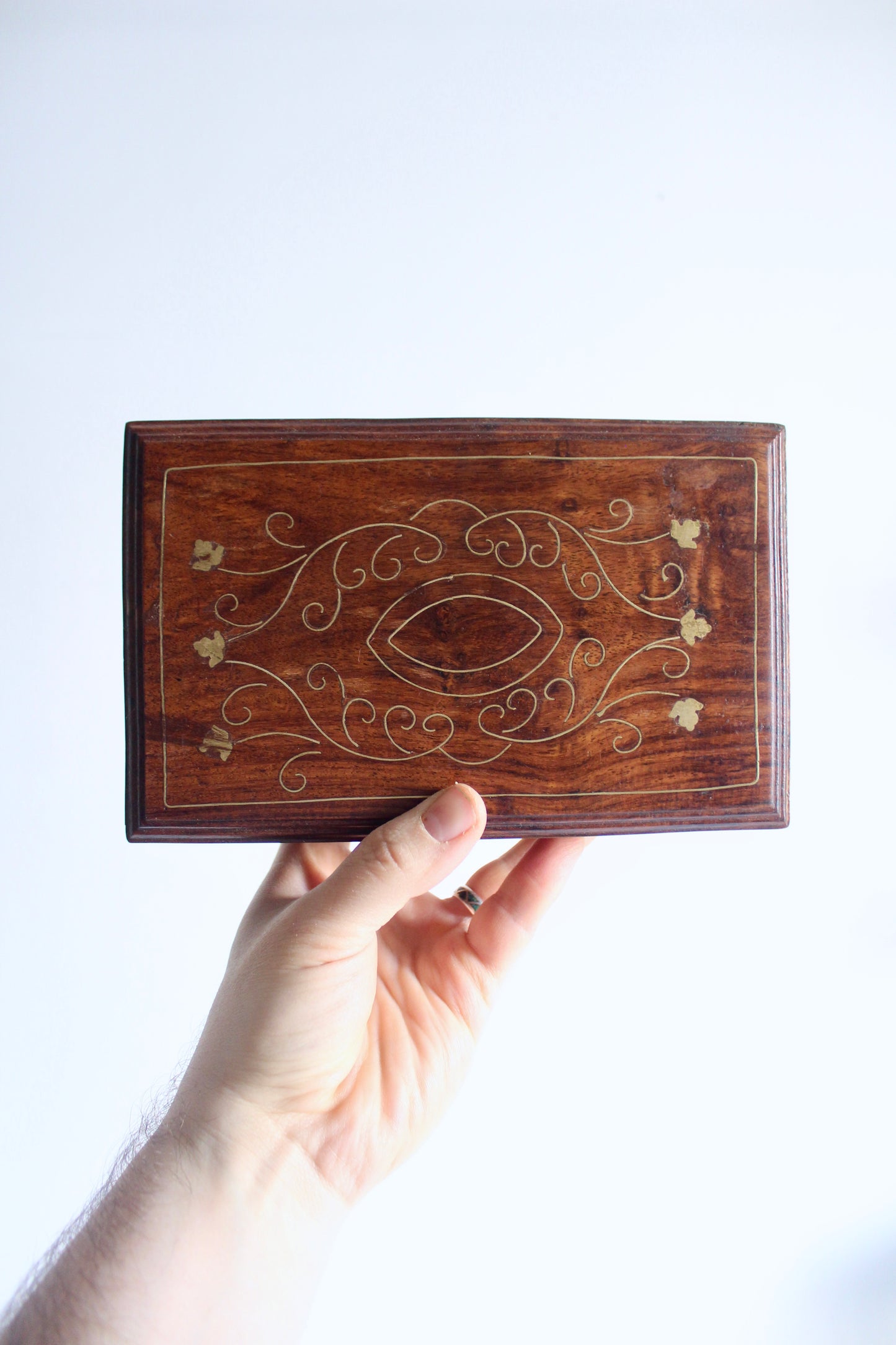 Indian Rosewood Incense/Jewelry Box - Evil Eye