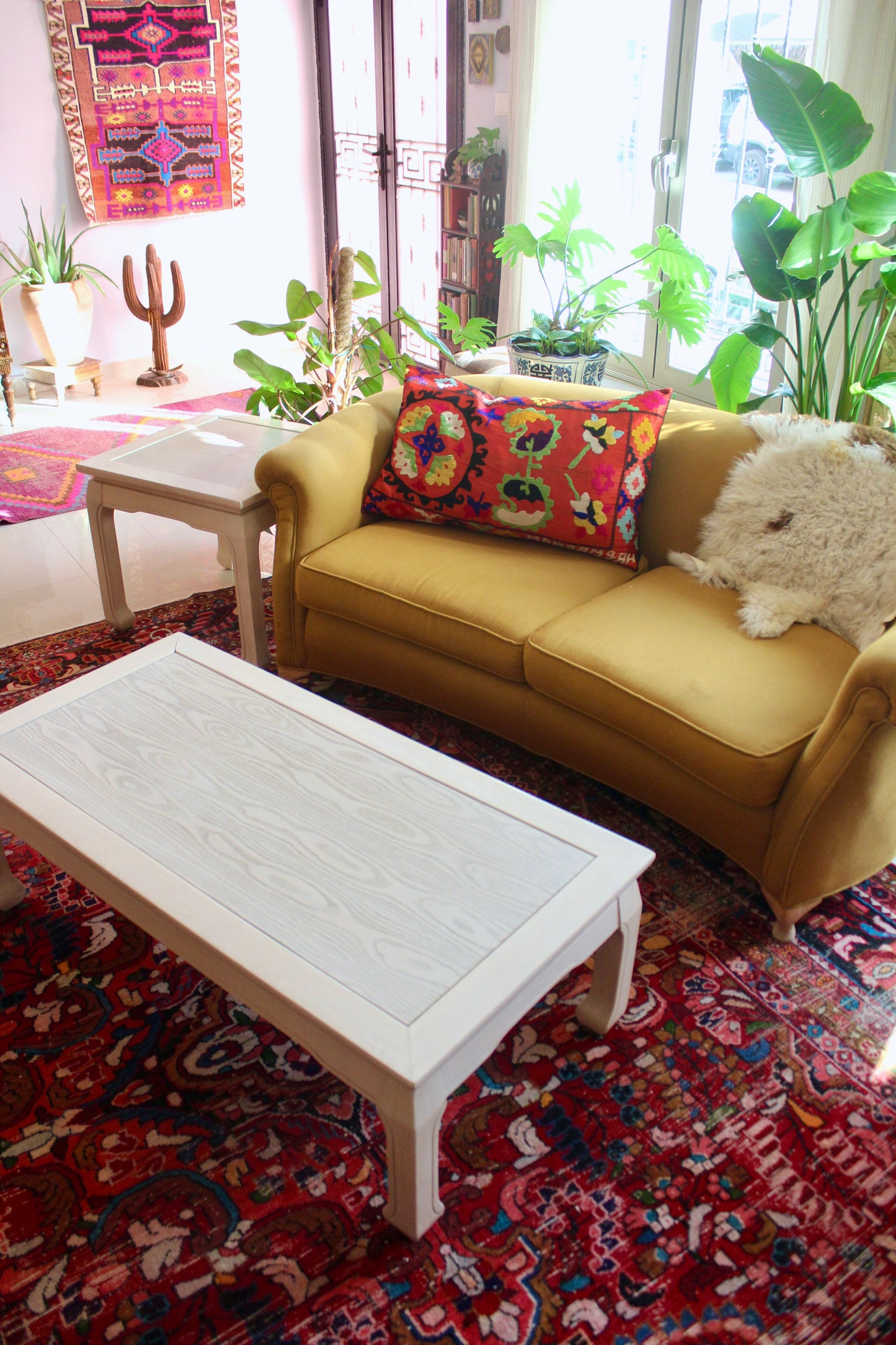 Vintage Malaysian Ming-Style Coffee & Side Table Set