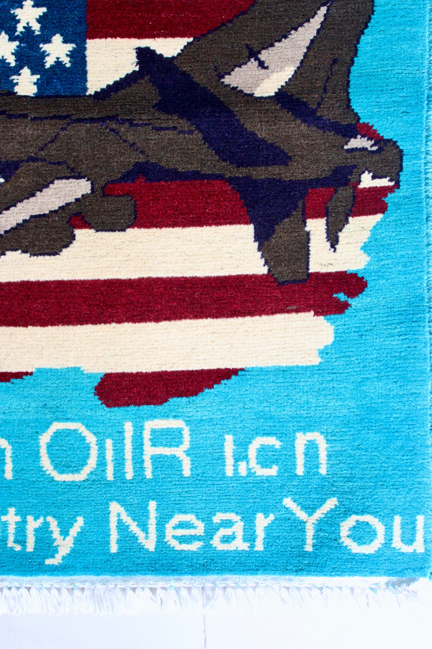 Contemporary Afghan War Rug “Bringing Freedom & Democracy”