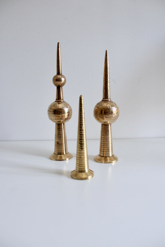 Vintage Brass Kuwait Towers Set