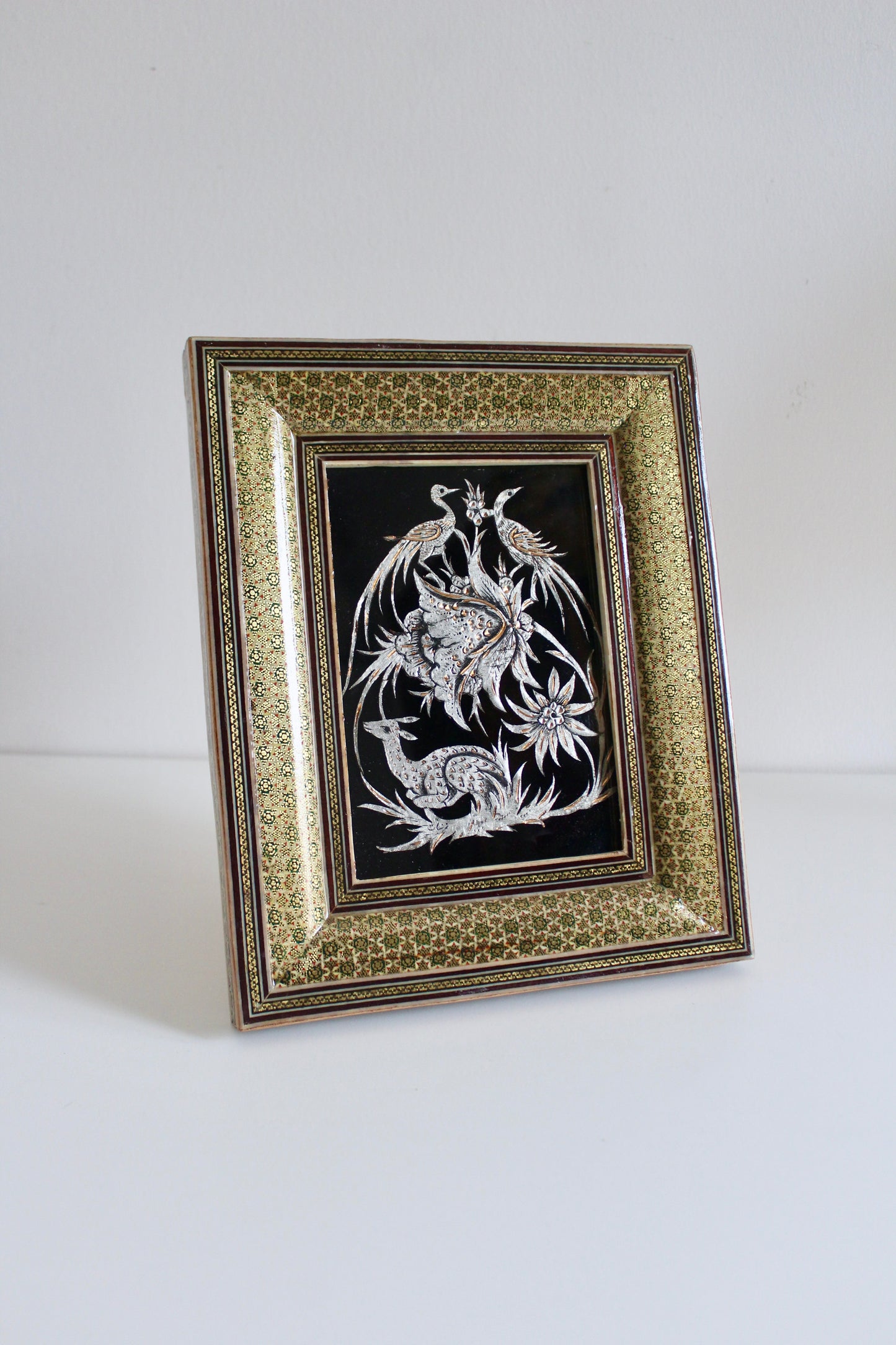 Vintage Khatam Kari Frames Metal Work