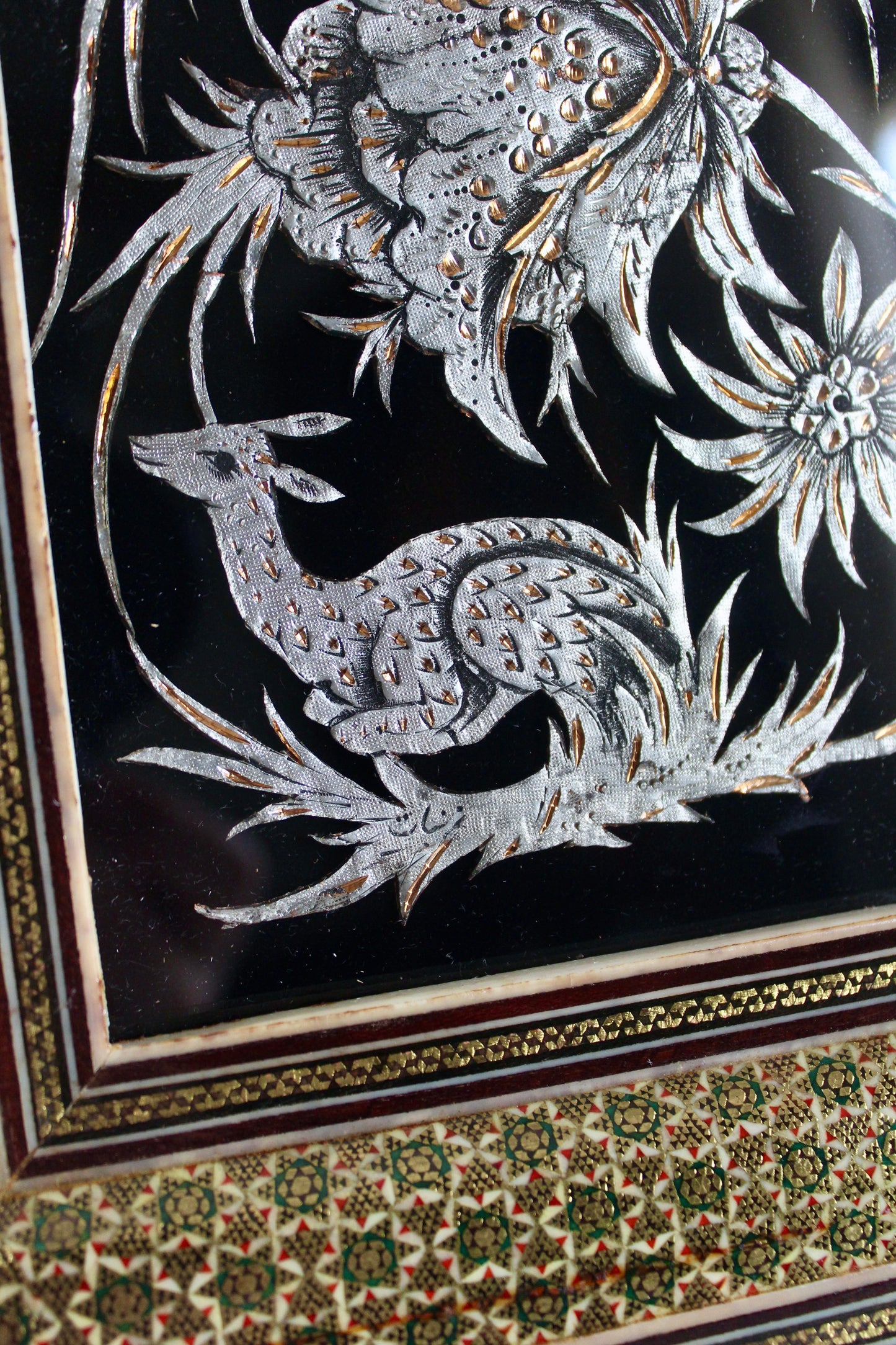 Vintage Khatam Kari Frames Metal Work