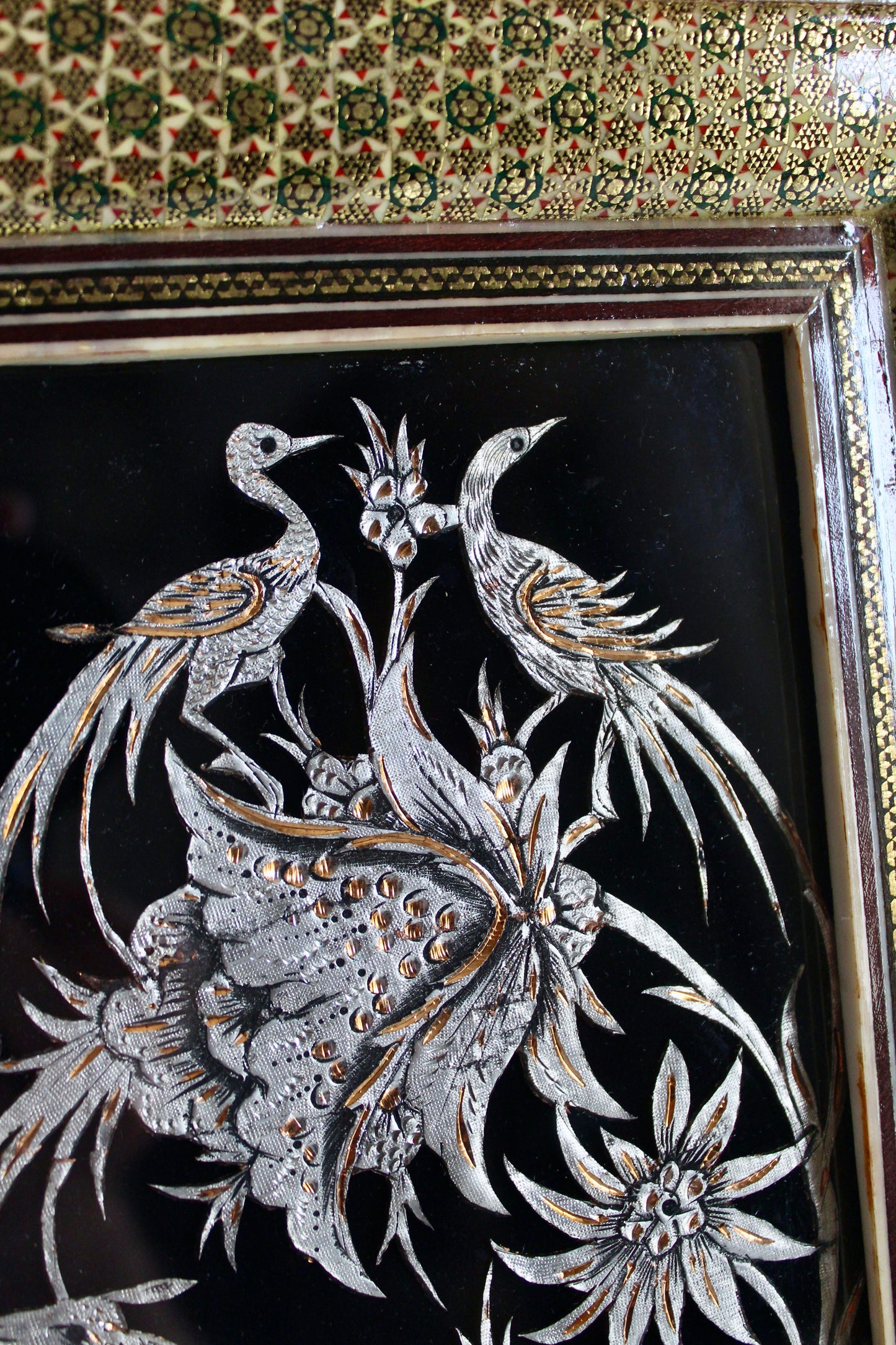 Vintage Khatam Kari Frames Metal Work