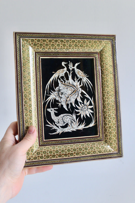 Vintage Khatam Kari Frames Metal Work