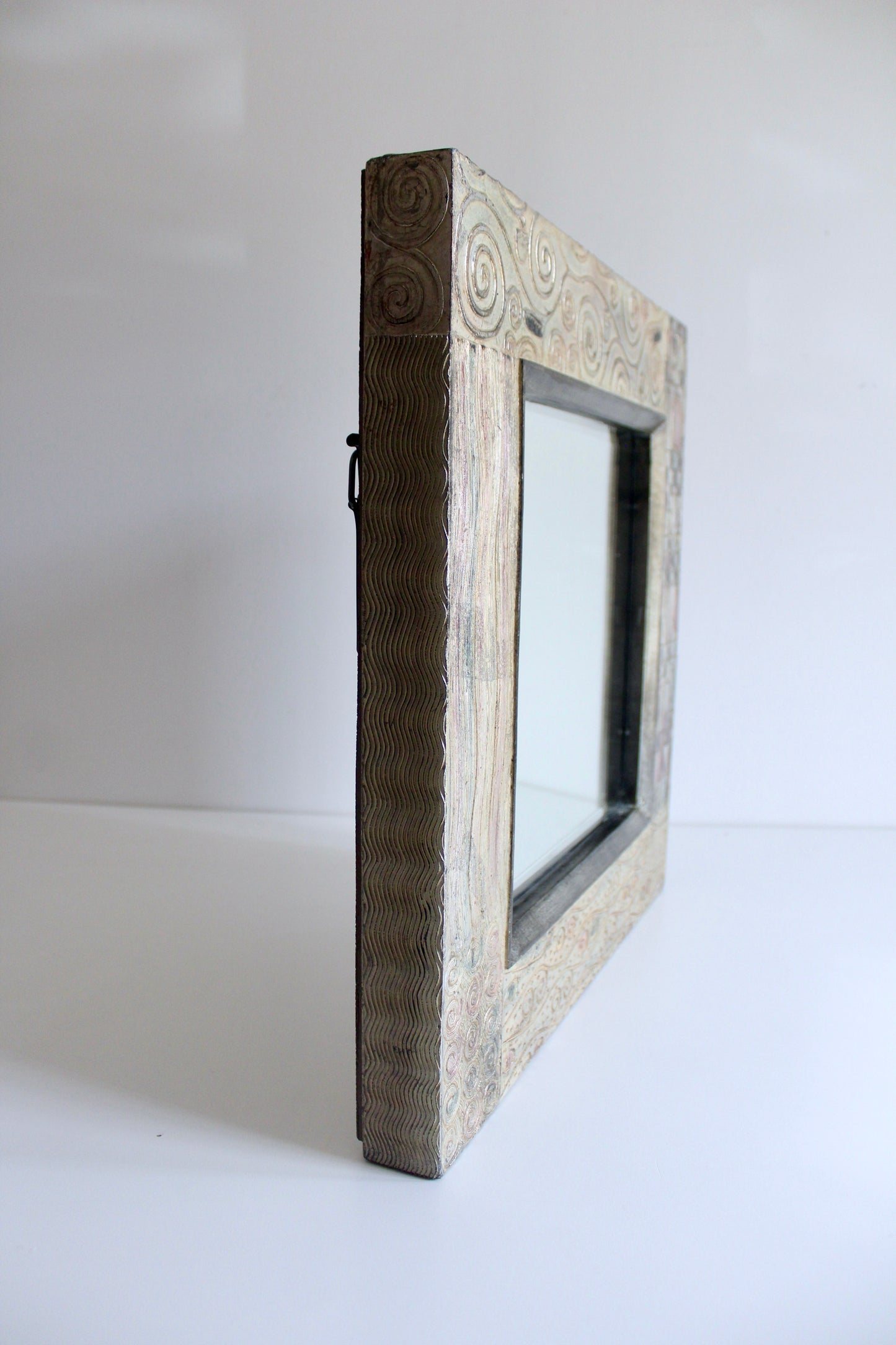 Vintage Klimt-Inspired Geometric Wall Mirror