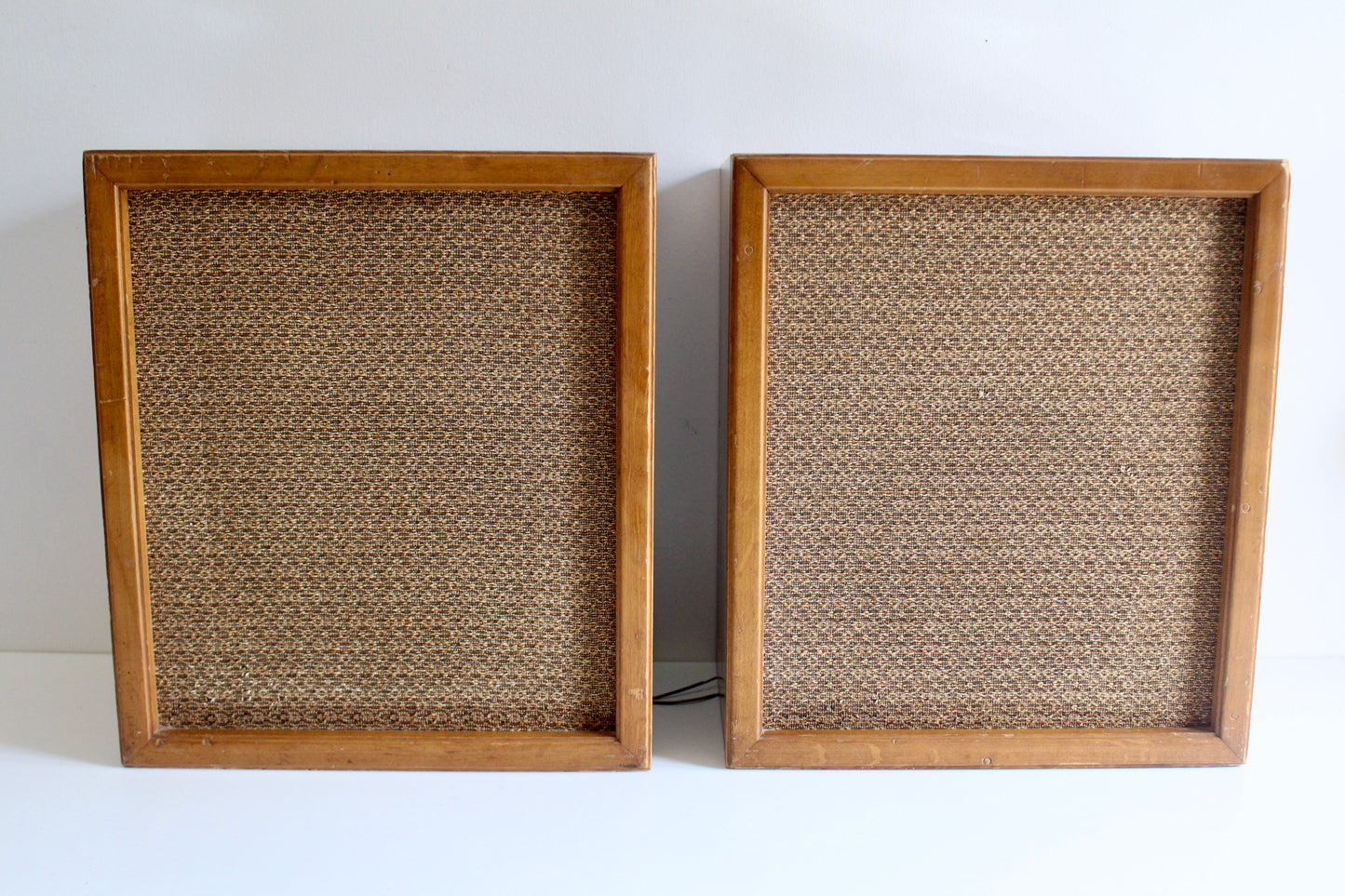 Vintage Mid-Century Wooden Speaker Pair – 1960s