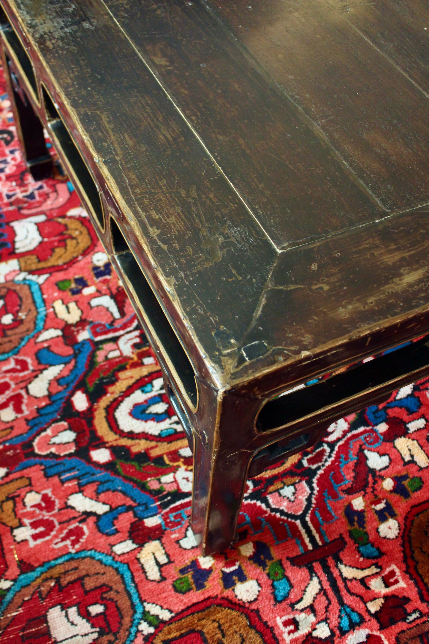 1920s Chinese Hardwood Coffee Table with Natural Age Patina