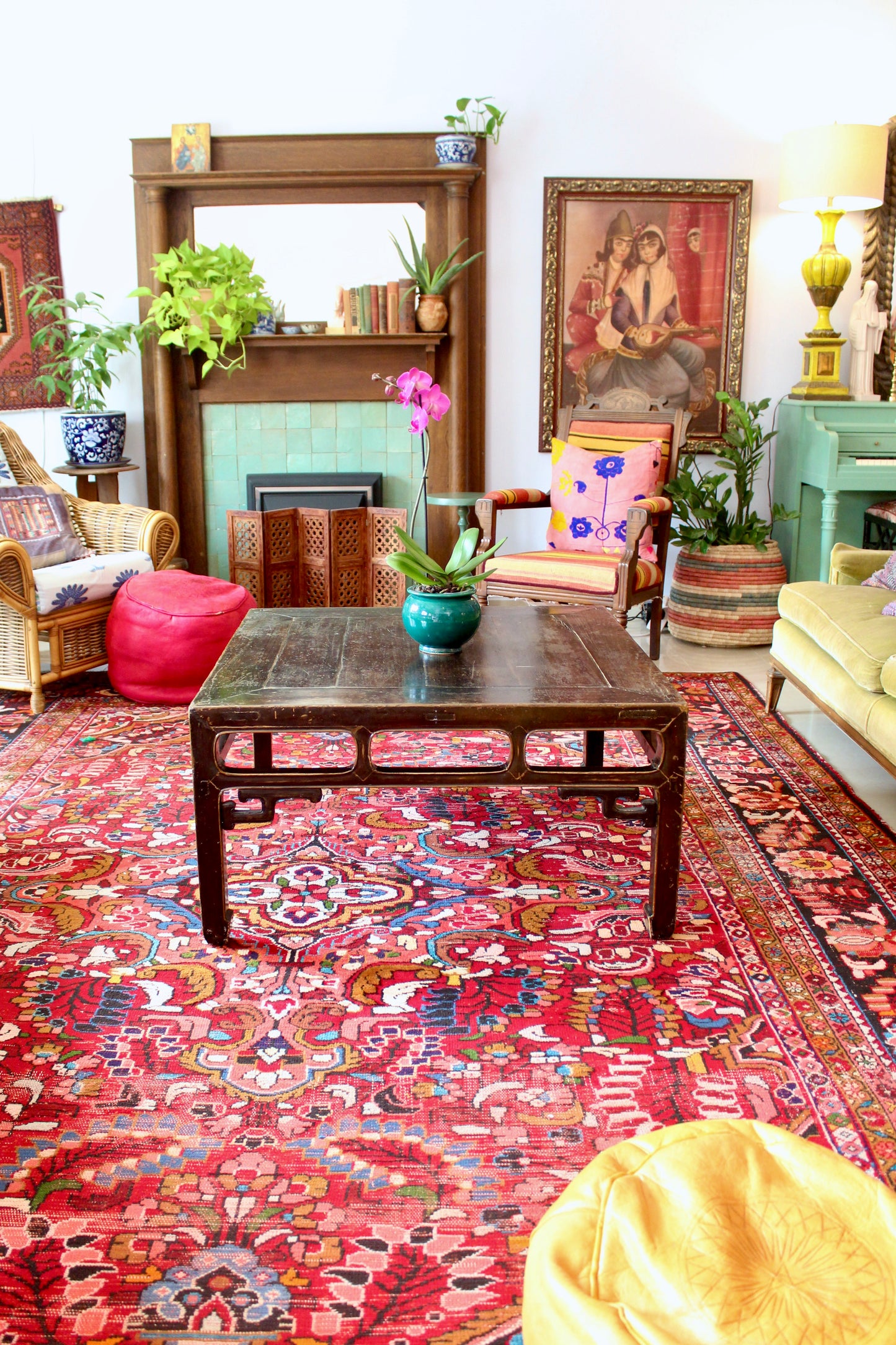 1920s Chinese Hardwood Coffee Table with Natural Age Patina
