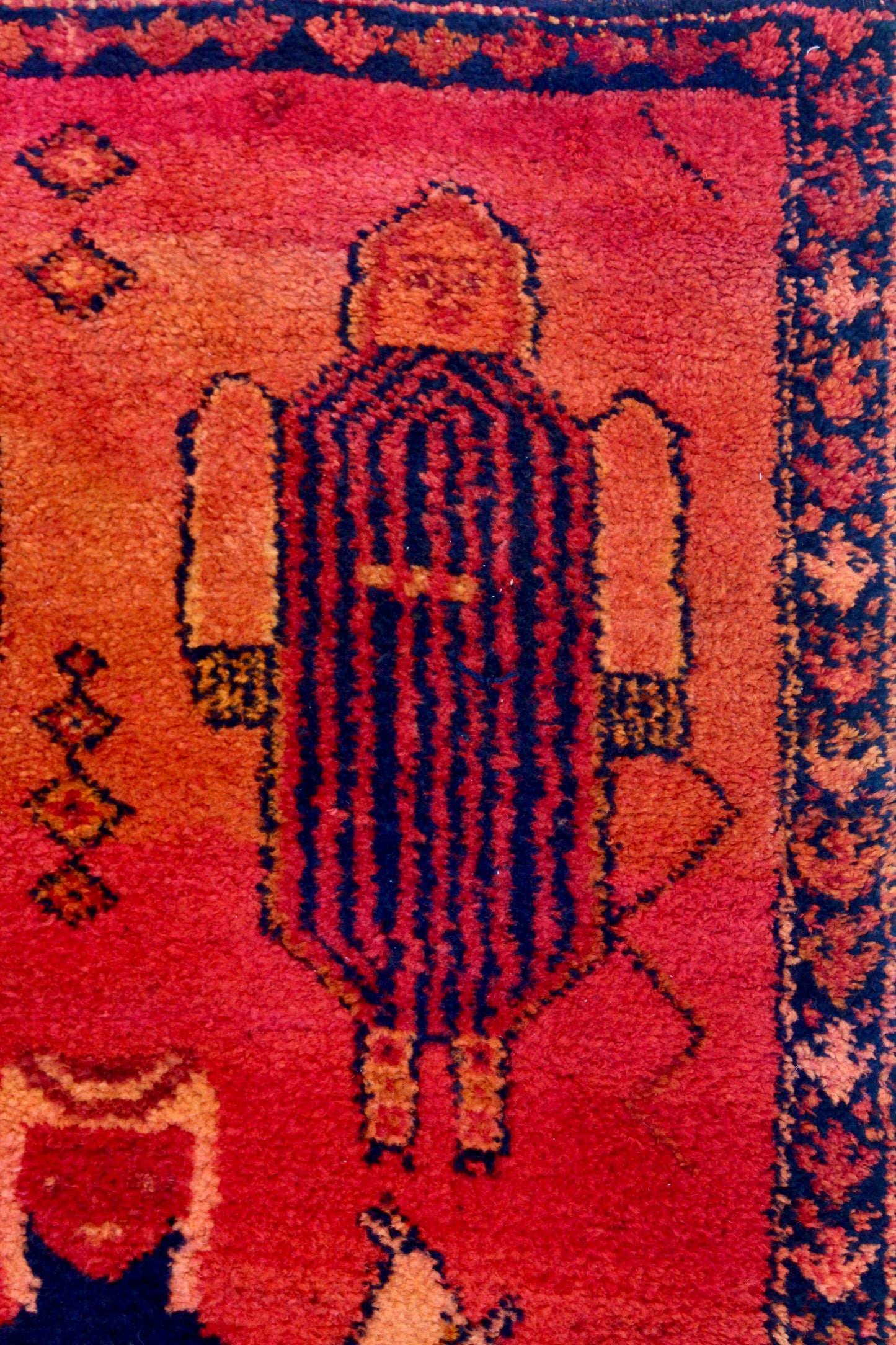 Midcentury Sadu Pictorial Tribal Rug with Arabian Riders and Camels
