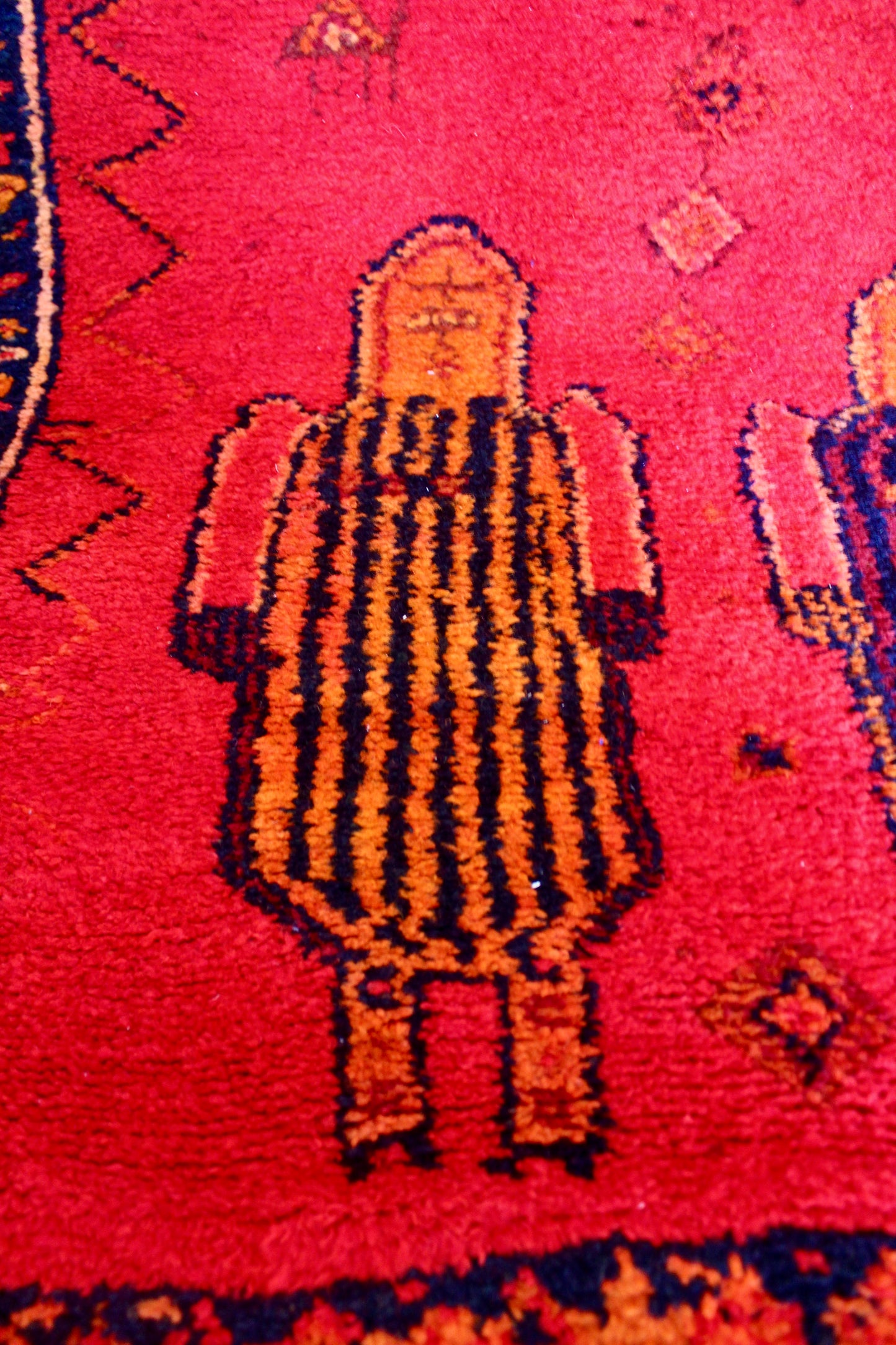 Midcentury Sadu Pictorial Tribal Rug with Arabian Riders and Camels