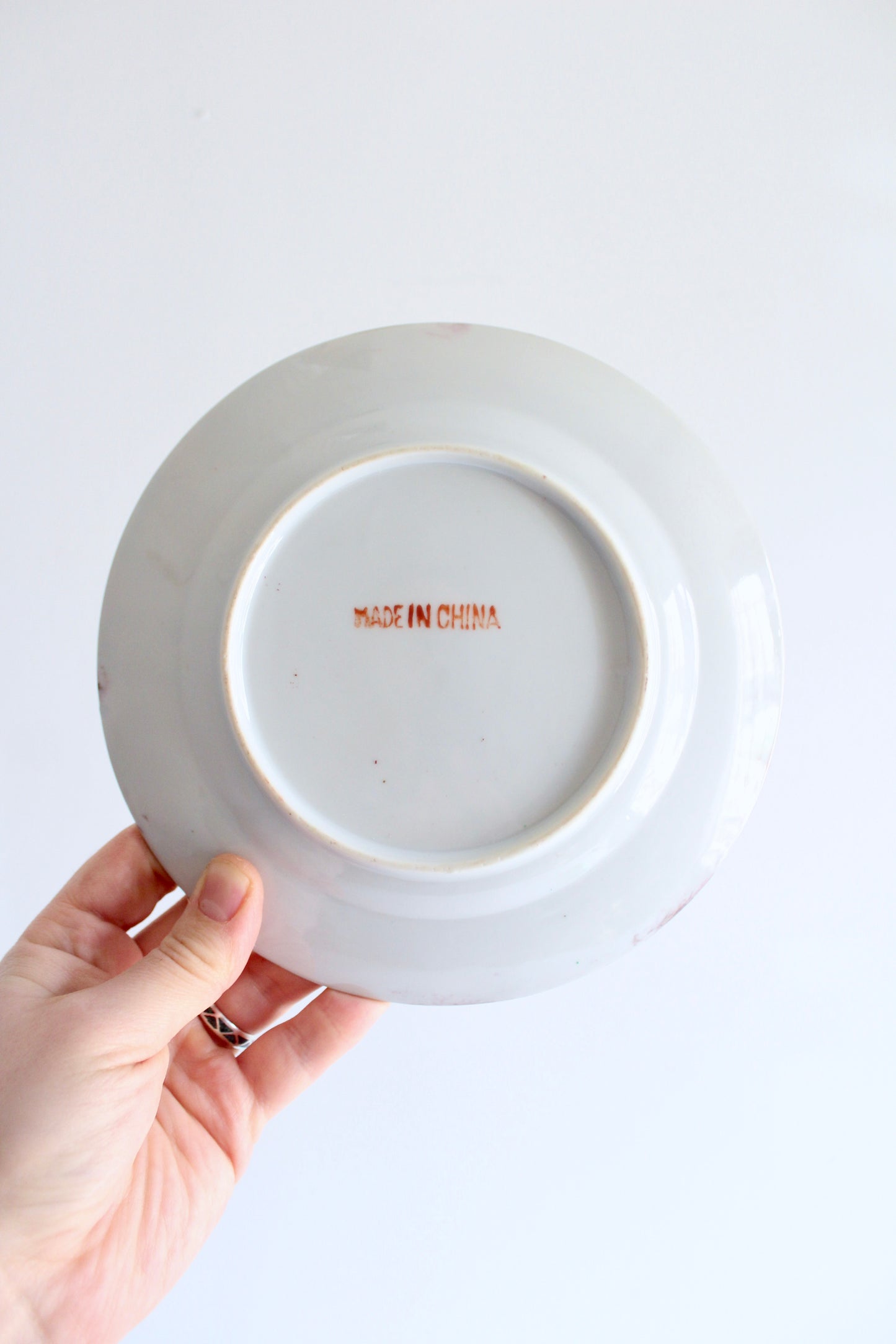 Vintage Chinese Rose Medallion Porcelain Plate