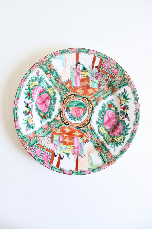 Vintage Chinese Rose Medallion Porcelain Plate