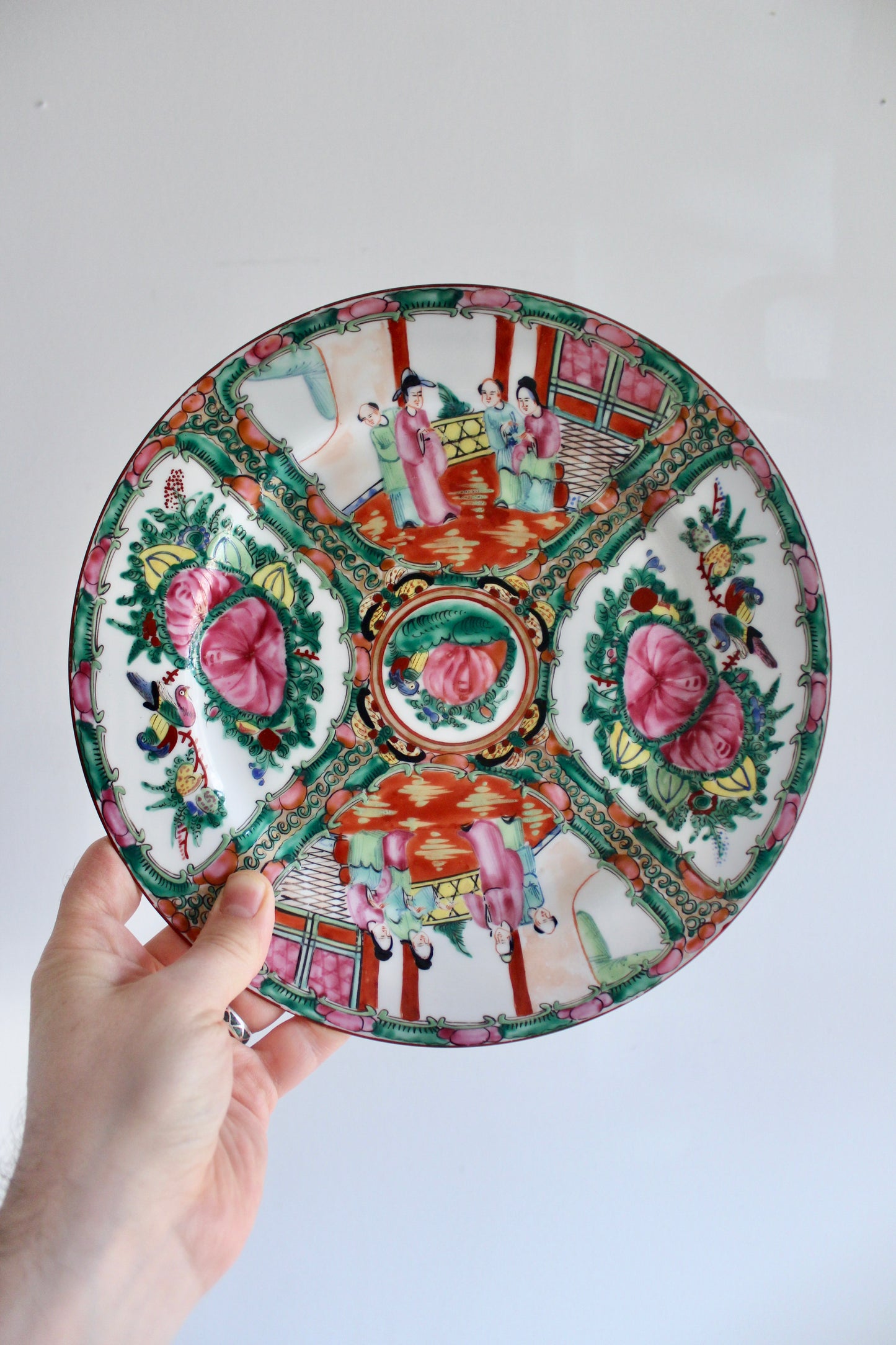 Vintage Chinese Rose Medallion Porcelain Plate