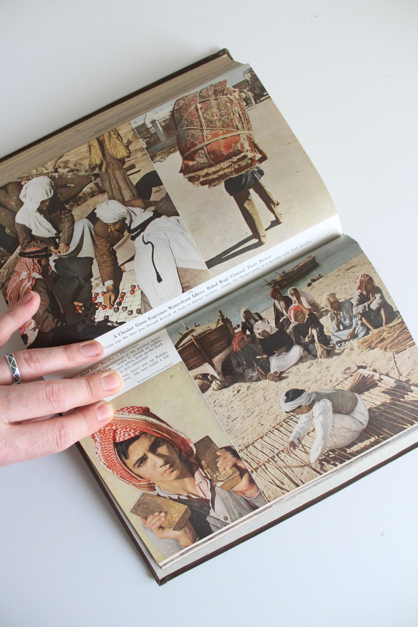 Vintage 1952 Bound National Geographic Magazines - "Boom Time in Kuwait"