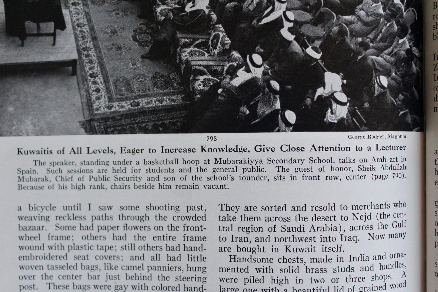 Vintage 1952 Bound National Geographic Magazines - "Boom Time in Kuwait"