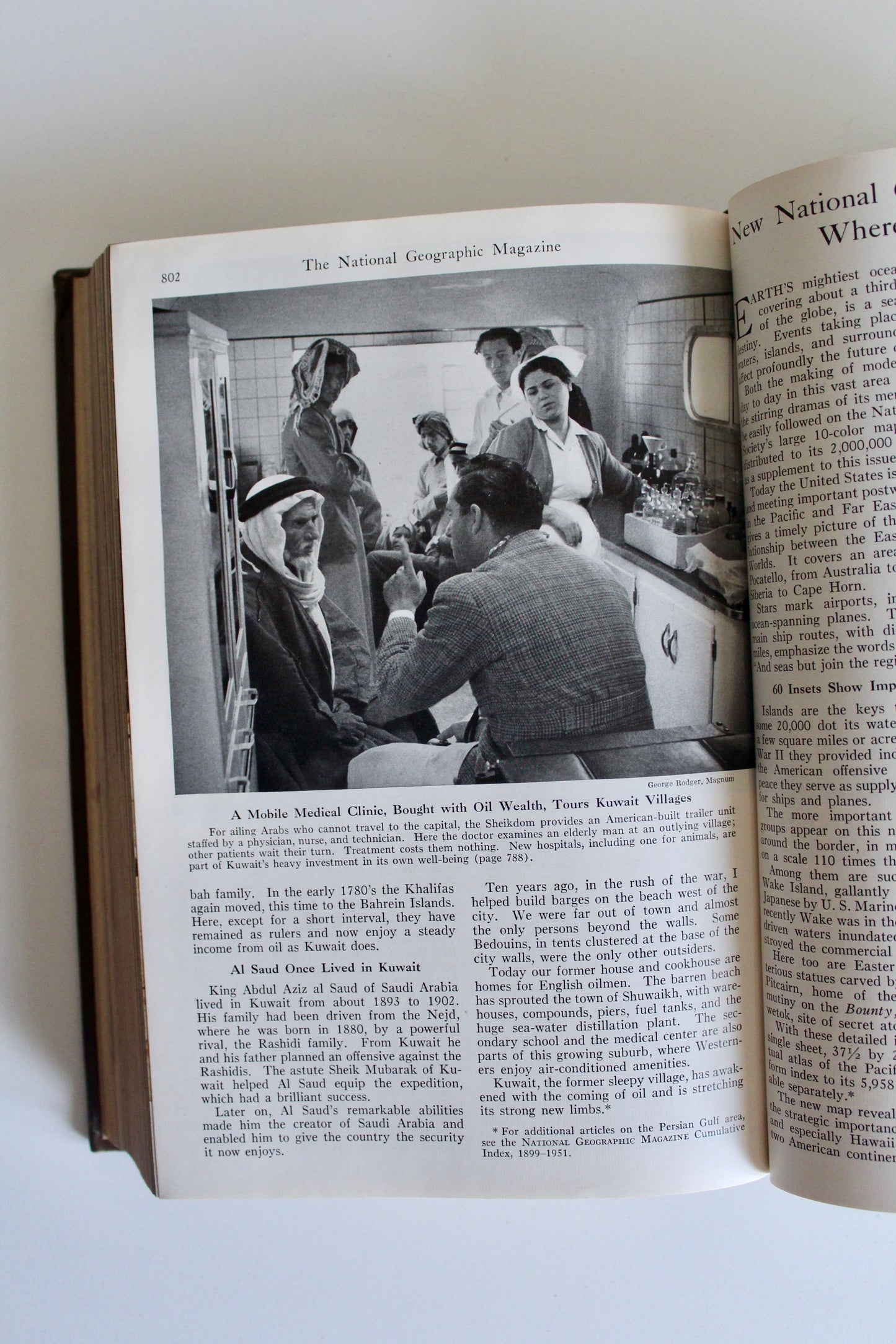 Vintage 1952 Bound National Geographic Magazines - "Boom Time in Kuwait"