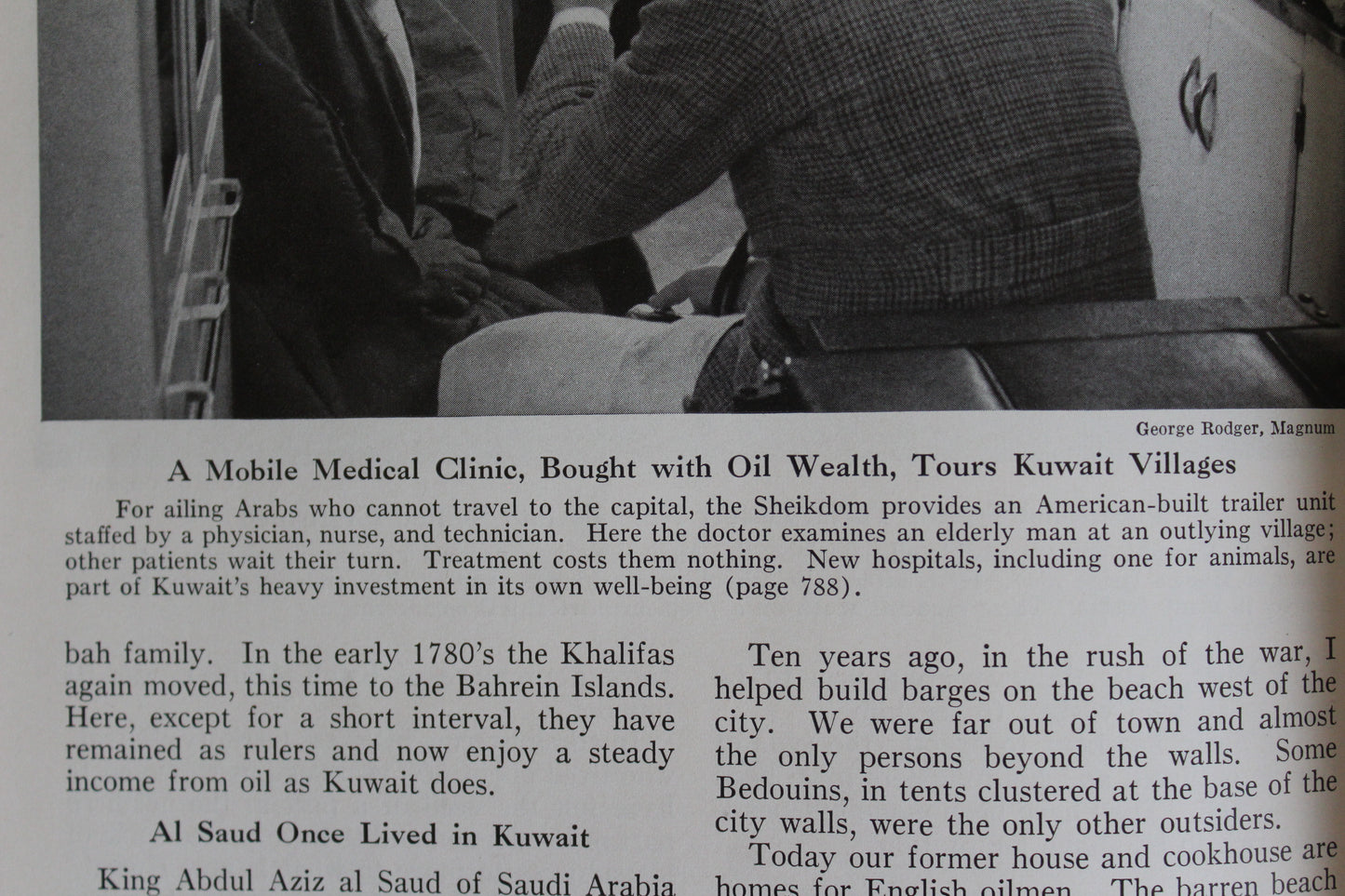 Vintage 1952 Bound National Geographic Magazines - "Boom Time in Kuwait"