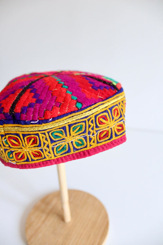 Handmade Afghan Embroidered Caps