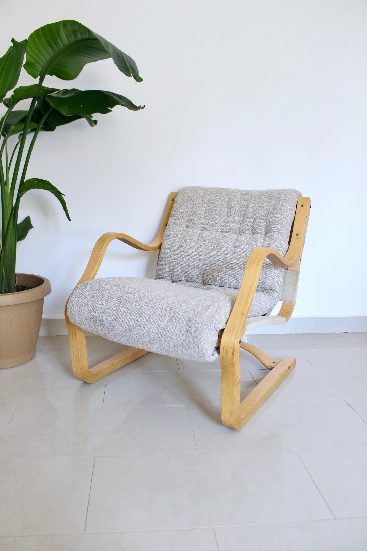 Vintage Asko Finland Koivutaru Armchair by Esko Pajamies