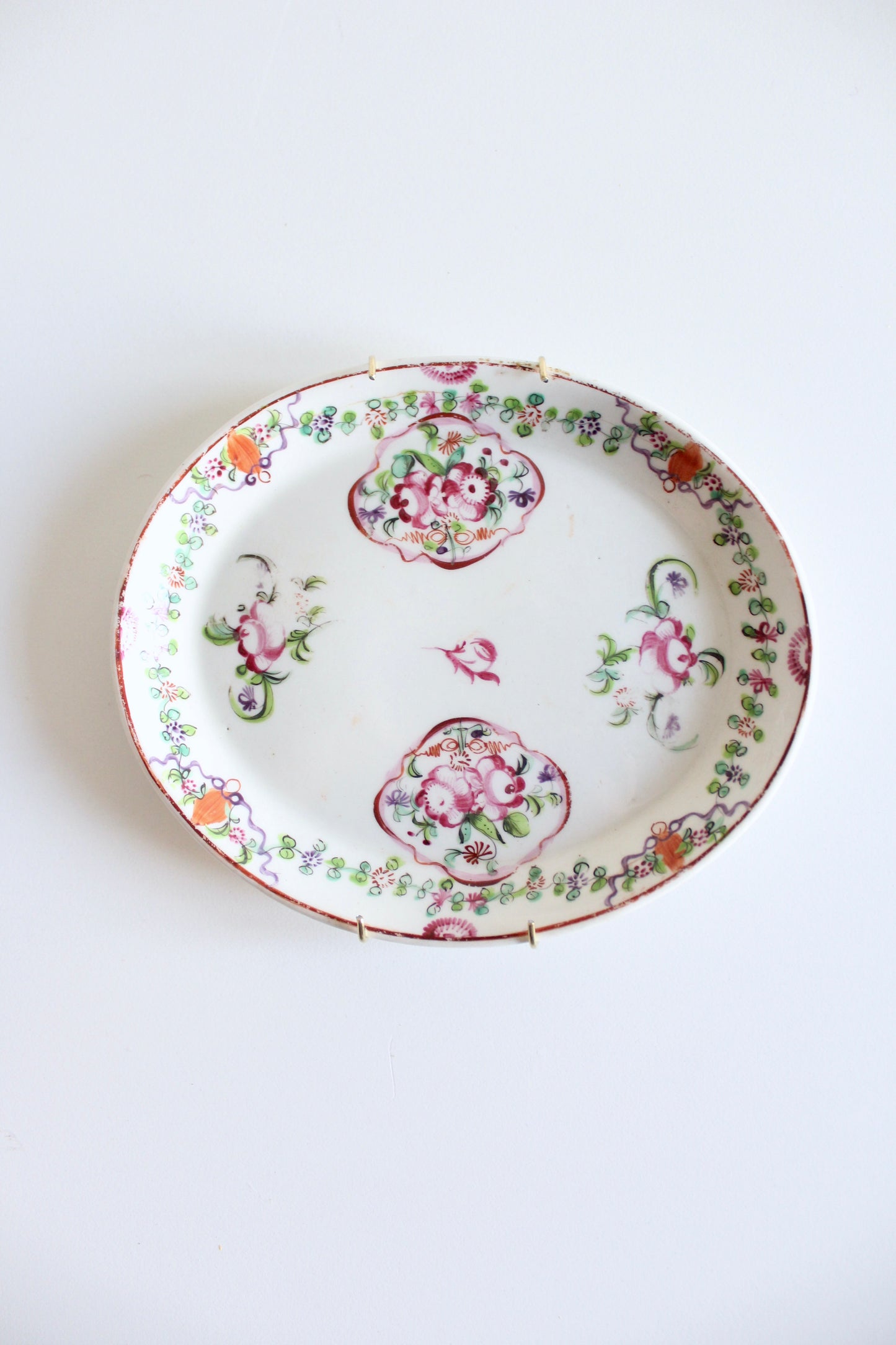 Antique Chinese Export Porcelain Oval Dish