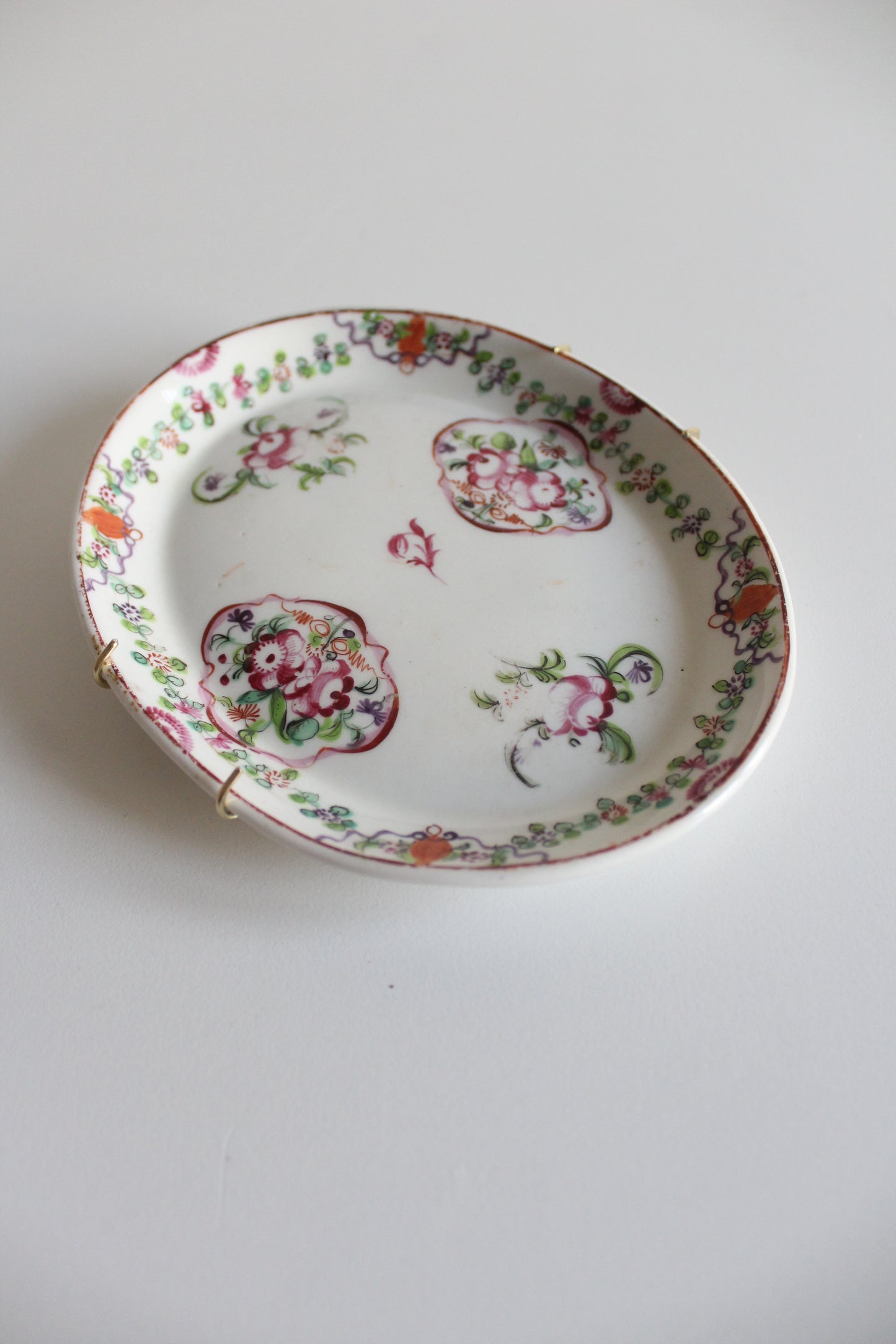 Antique Chinese Export Porcelain Oval Dish