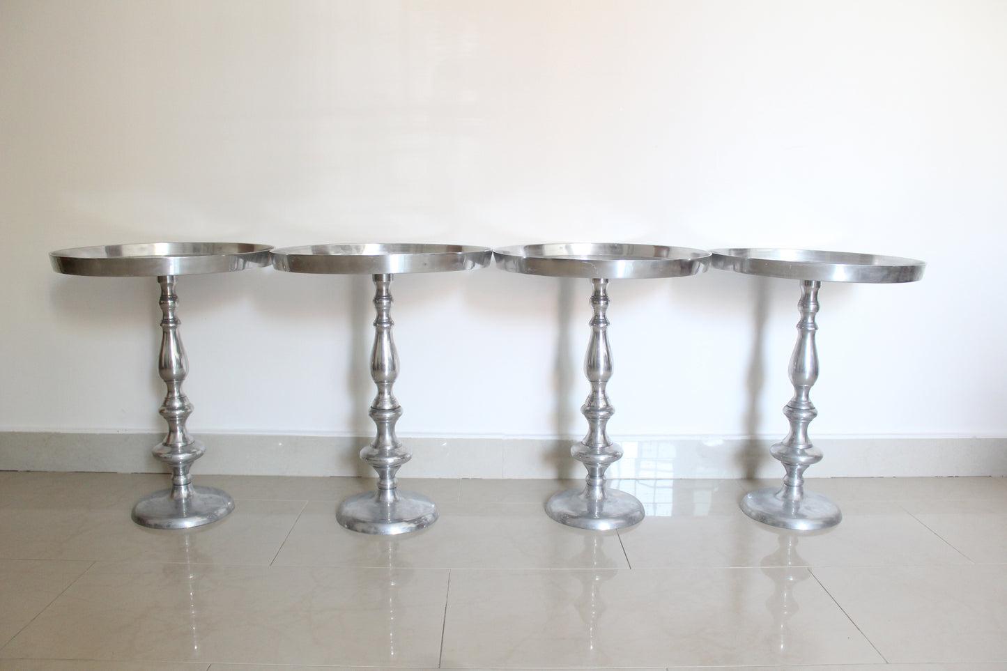 Vintage Indian Aluminum Side Tables