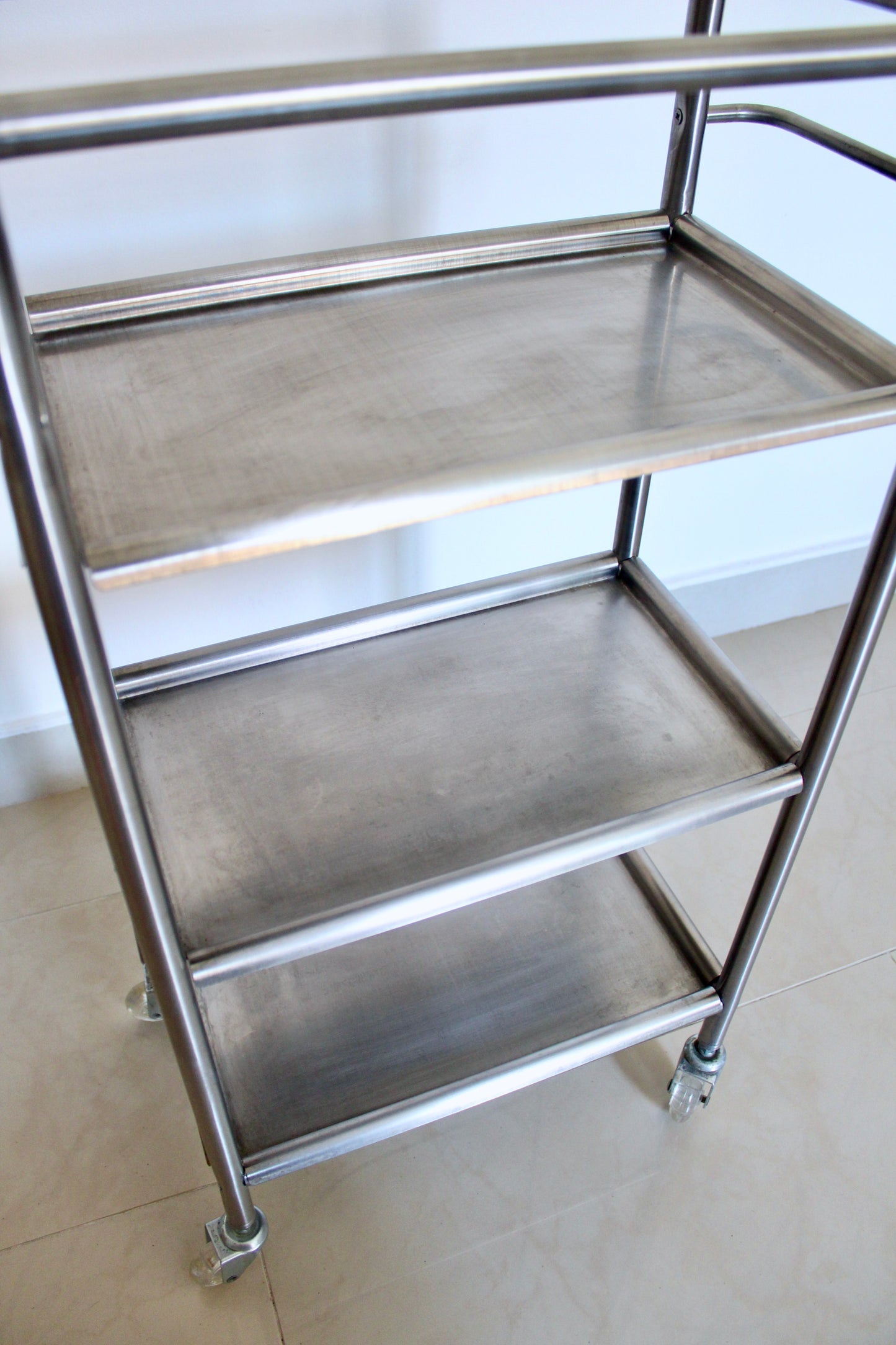 IKEA GRUNDTAL Stainless Steel Industrial Storage Trolley