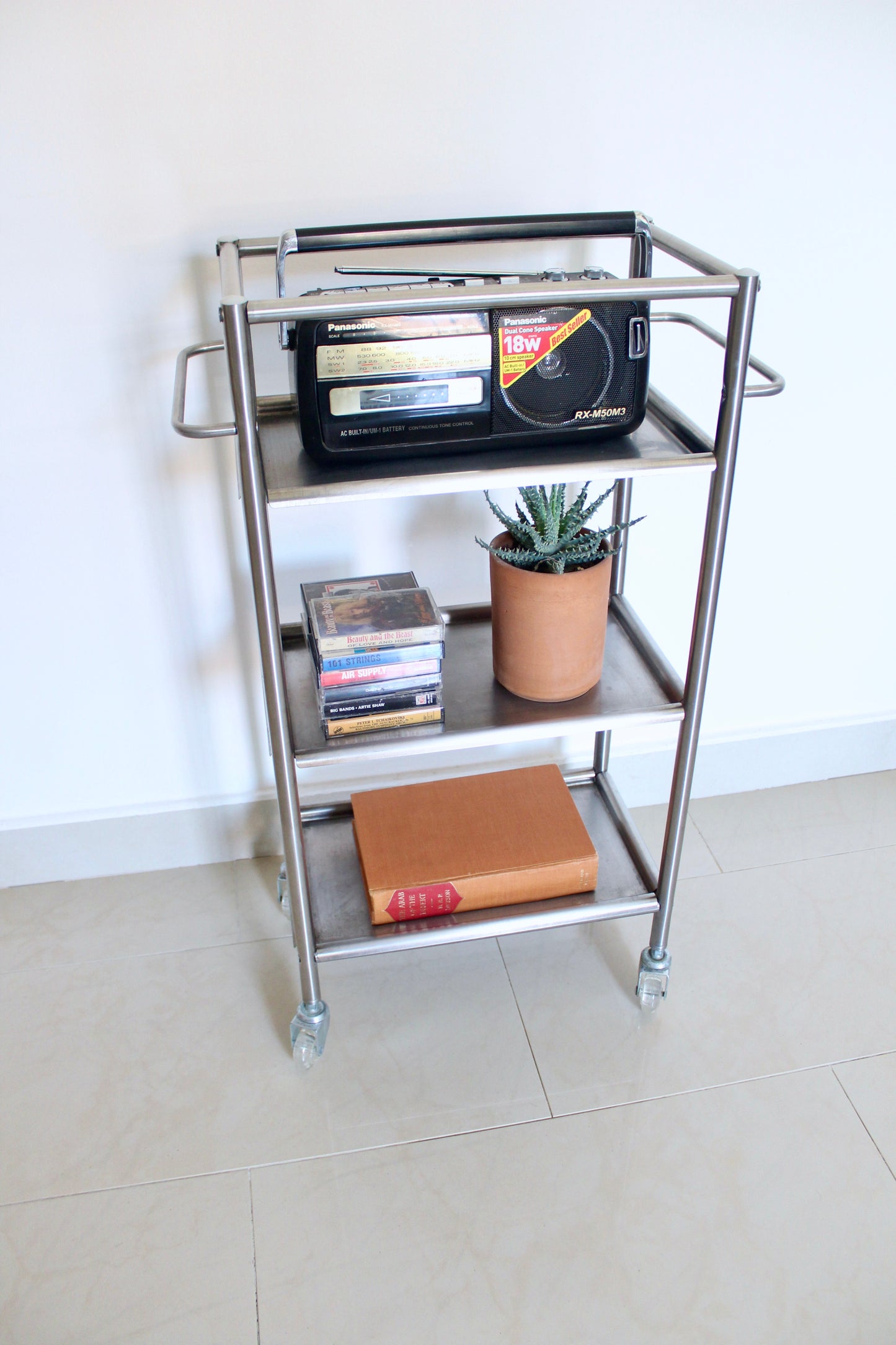 IKEA GRUNDTAL Stainless Steel Industrial Storage Trolley