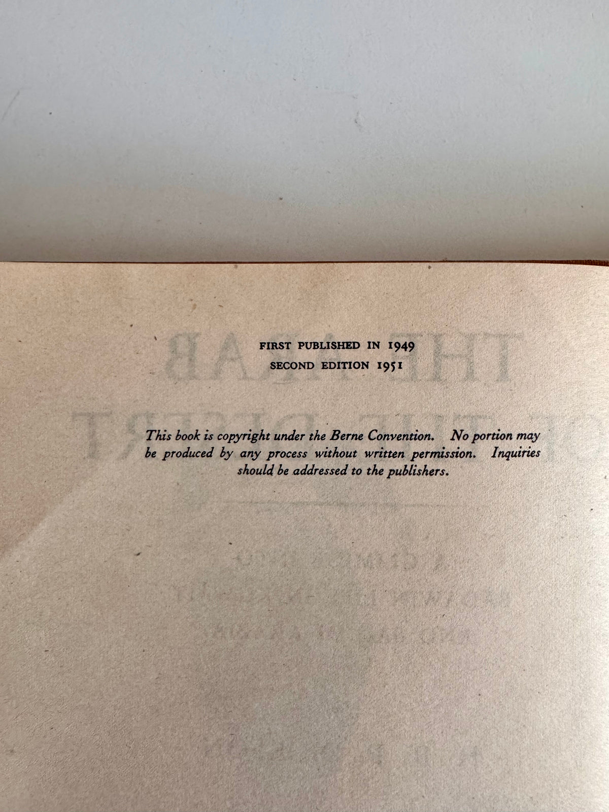 1951 Second Edition – The Arab of the Desert by H.R.P. Dickson – With 5 Fold-Out Maps & 6 Genealogical Charts
