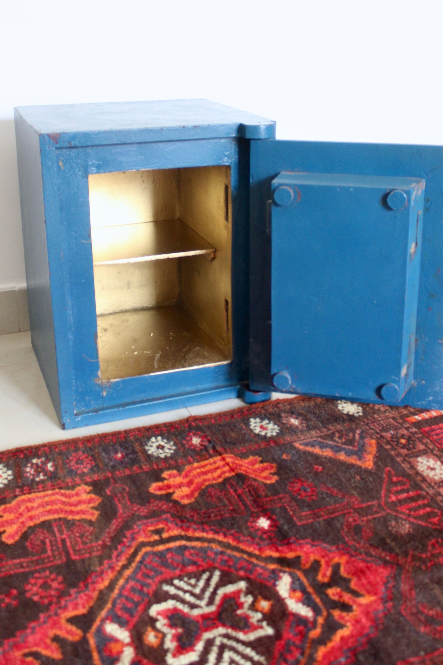 Vintage 1950s Indian Steel Safe with Original Key