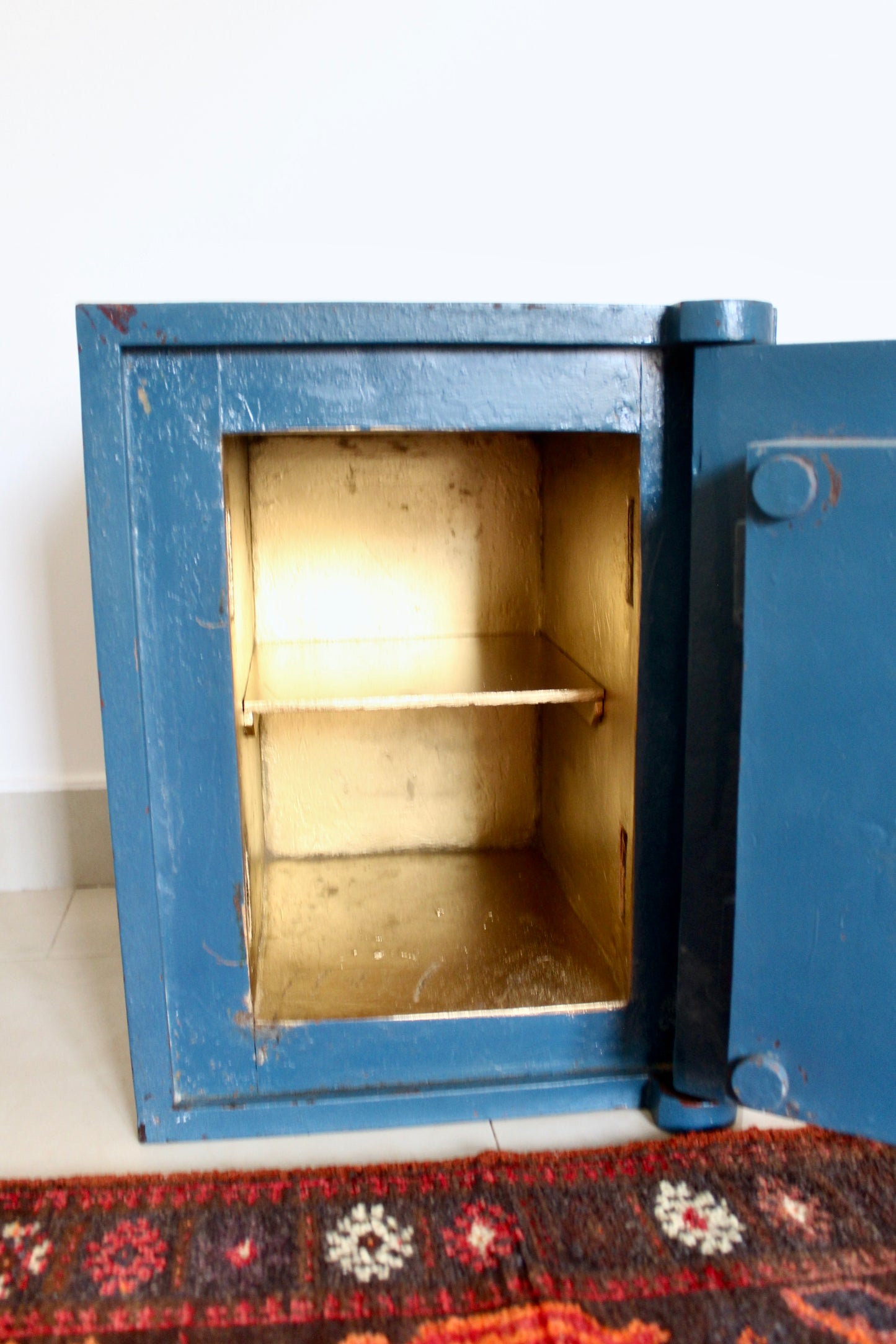 Vintage 1950s Indian Steel Safe with Original Key