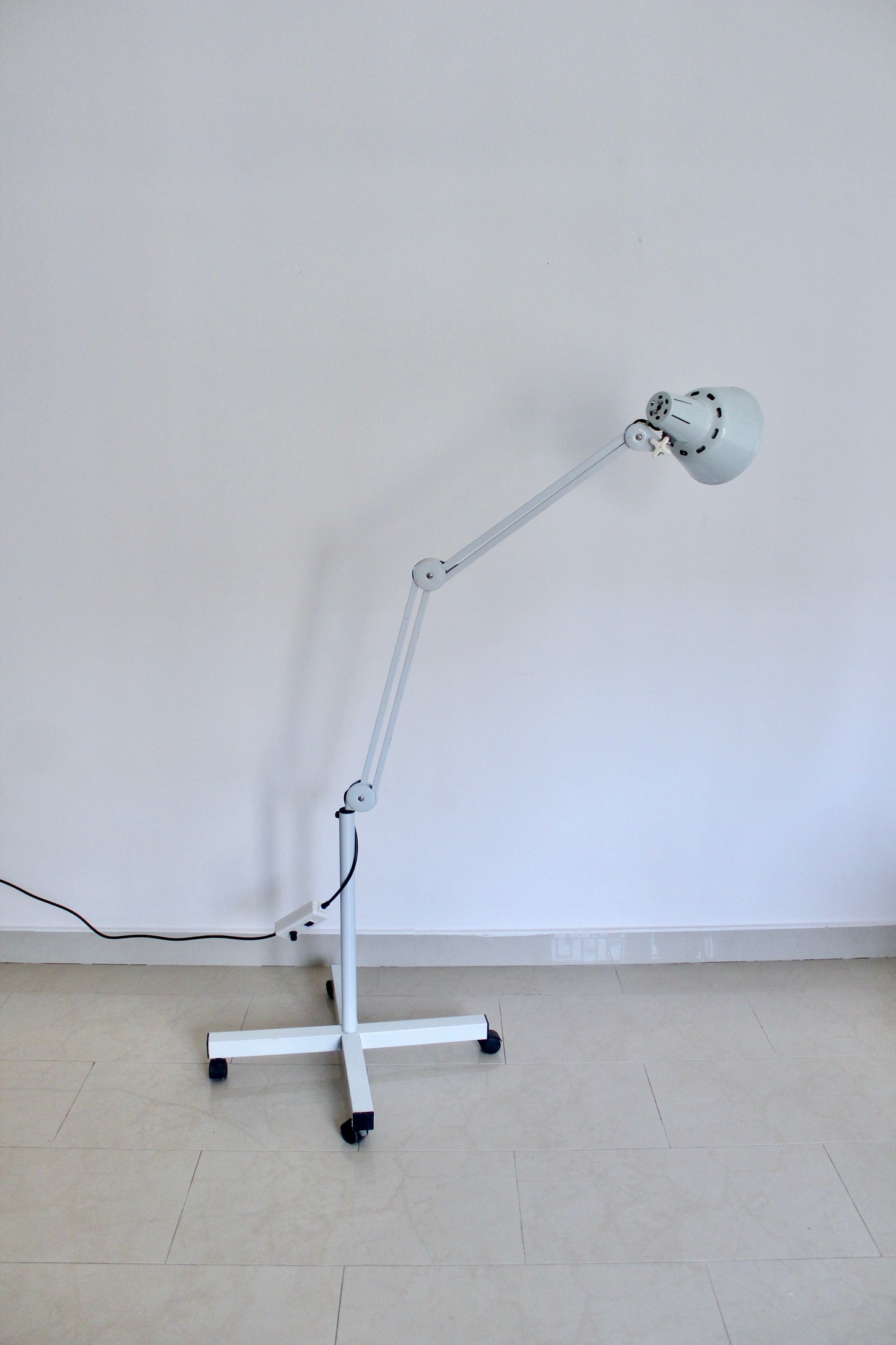 Industrial Adjustable Examination Floor Lamp on Casters