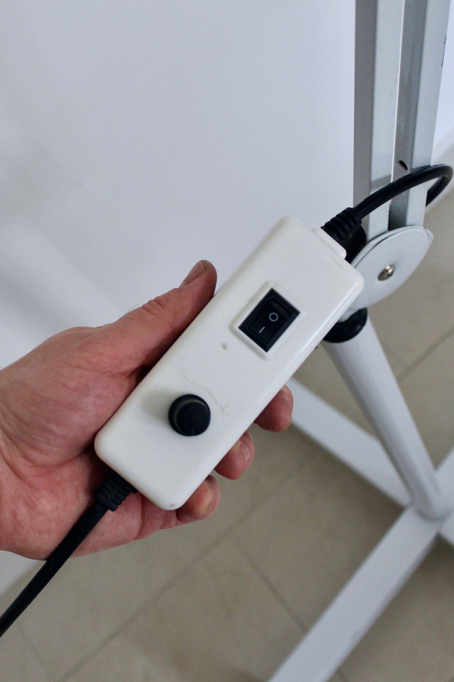 Industrial Adjustable Examination Floor Lamp on Casters