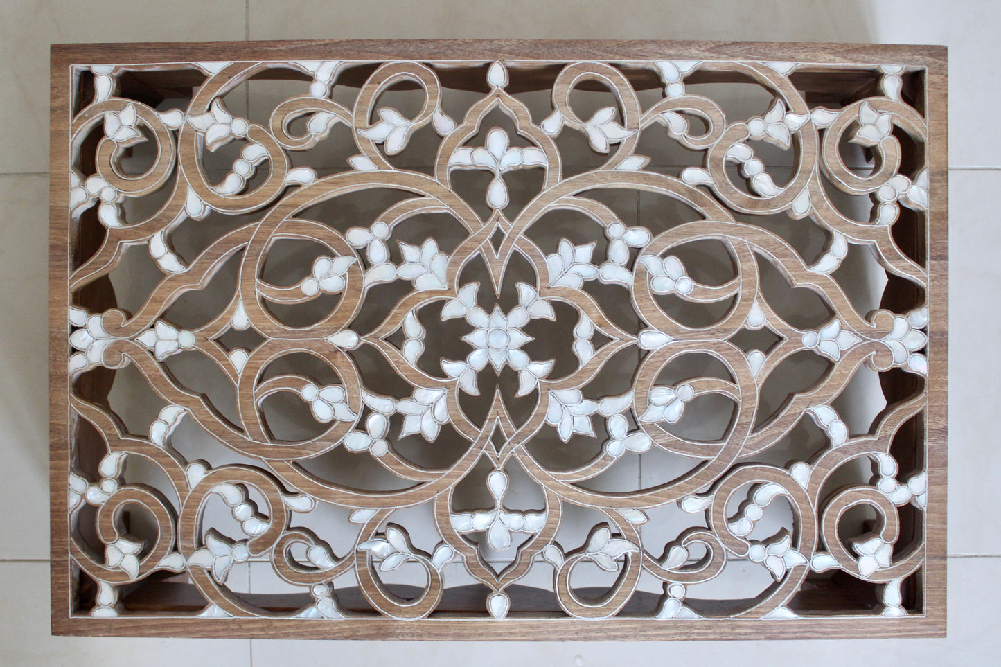 Handcrafted Islamic Mother-of-Pearl Inlaid Prayer & Quran Display Stands (Set of 4)