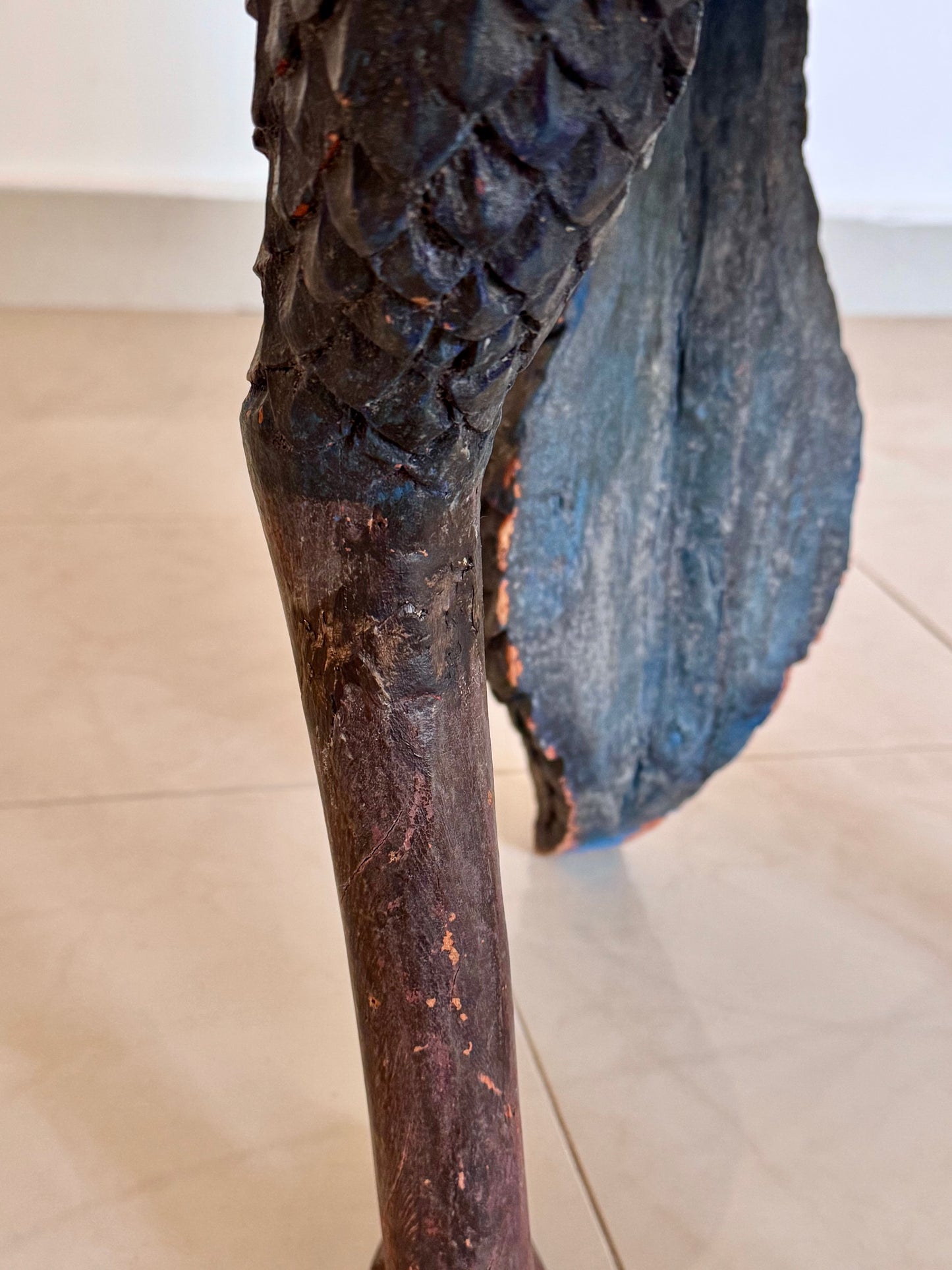 Vintage Indian Hand-Carved Peacock Chair