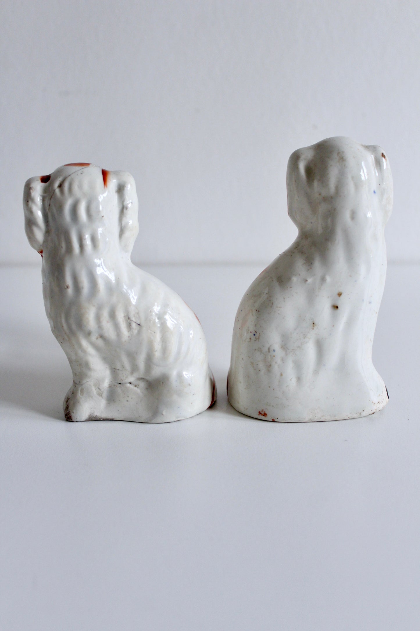 Victorian Staffordshire Spaniel Figures (Pair)